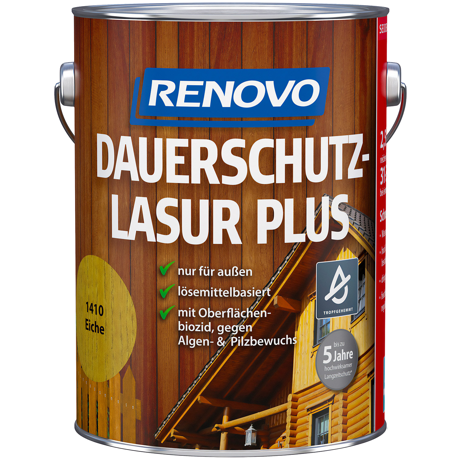 2,5L Renovo Dauerschutzlasur PLUS Nr.1410 Eiche 2,5L Renovo Dauerschutzlasur PLUS Nr.1410 Eiche