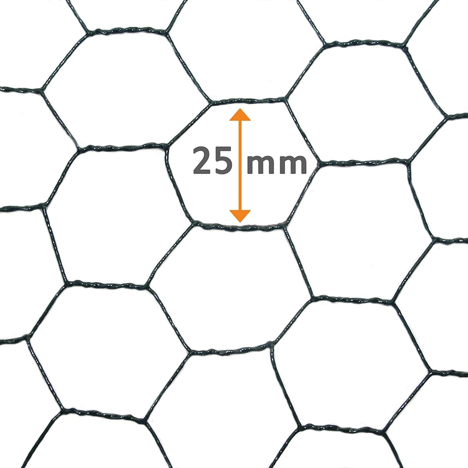 0,5x10m Windhager Sechseckgeflecht PVC grün 25x1mm
