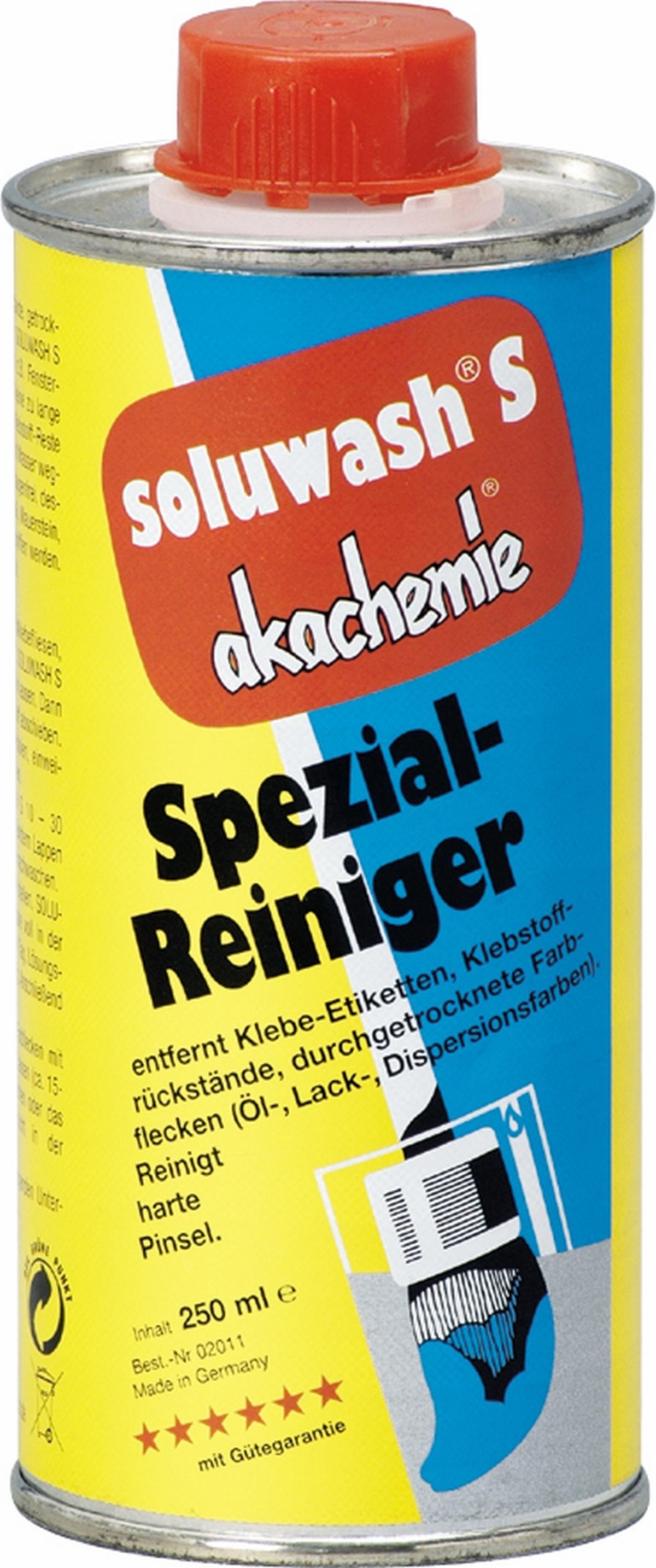 250ml soluwash S, Spezialreiniger/Etikettenentferner 250ml soluwash S, Spezialreiniger/Etikettenentferner