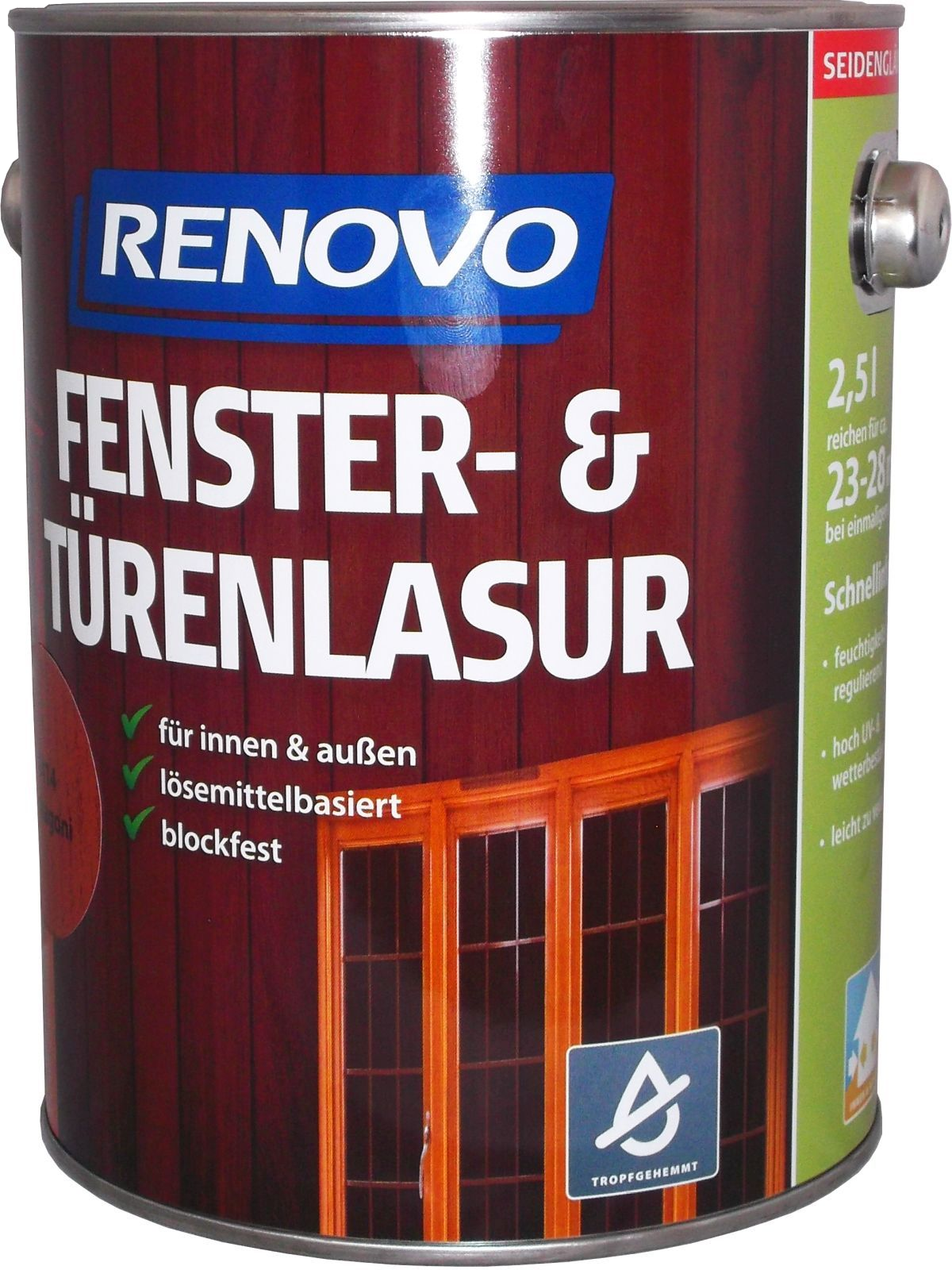2,5l Renovo Fenster&Türenlasur Nr.1417 kirsche