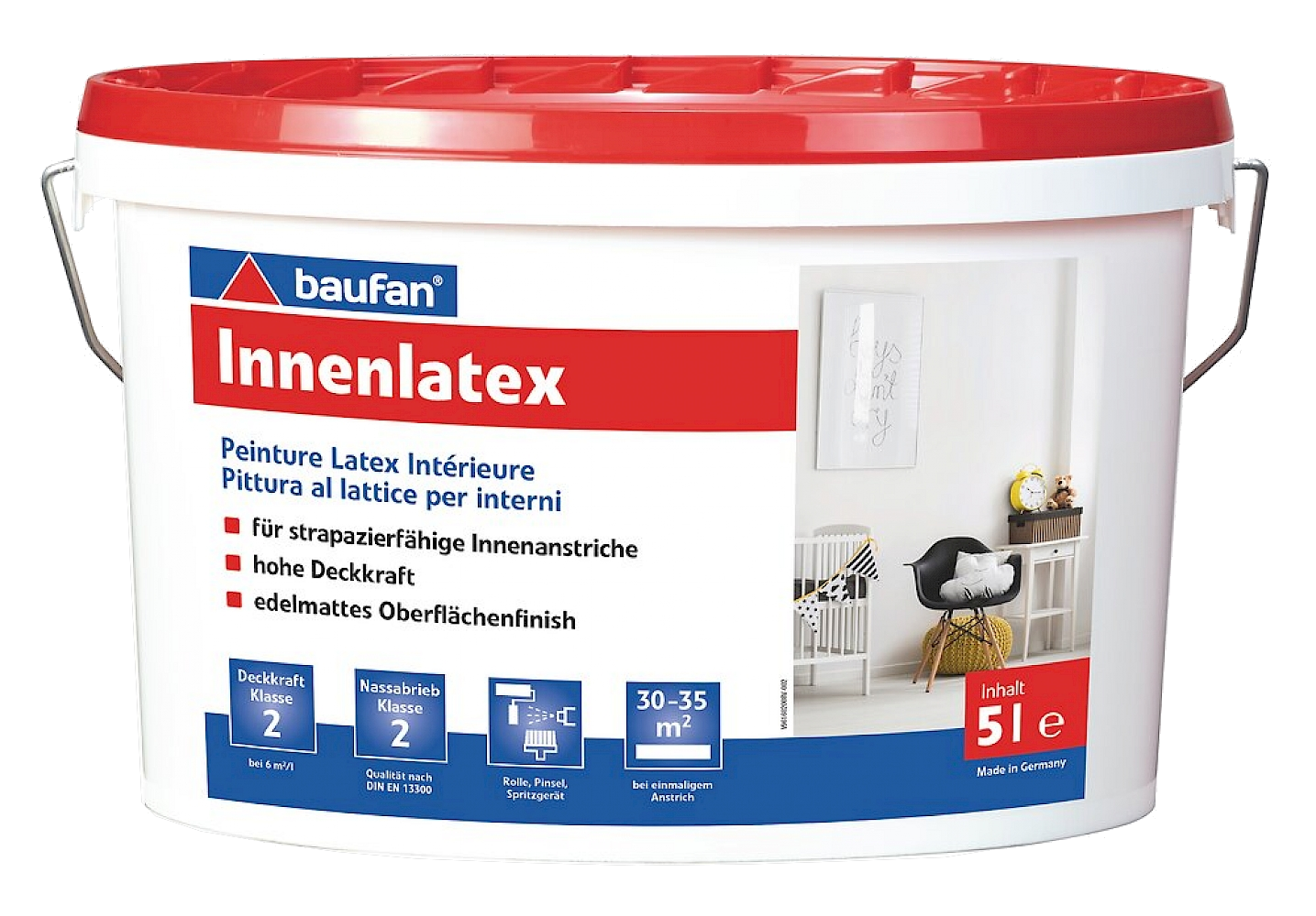 5L Baufan Innenlatex weiß 5L Baufan Innenlatex weiß