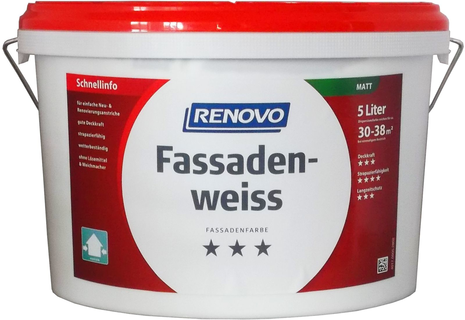 5L Renovo Fassadenweiss, wetterbeständig 5L Renovo Fassadenweiss, wetterbeständig