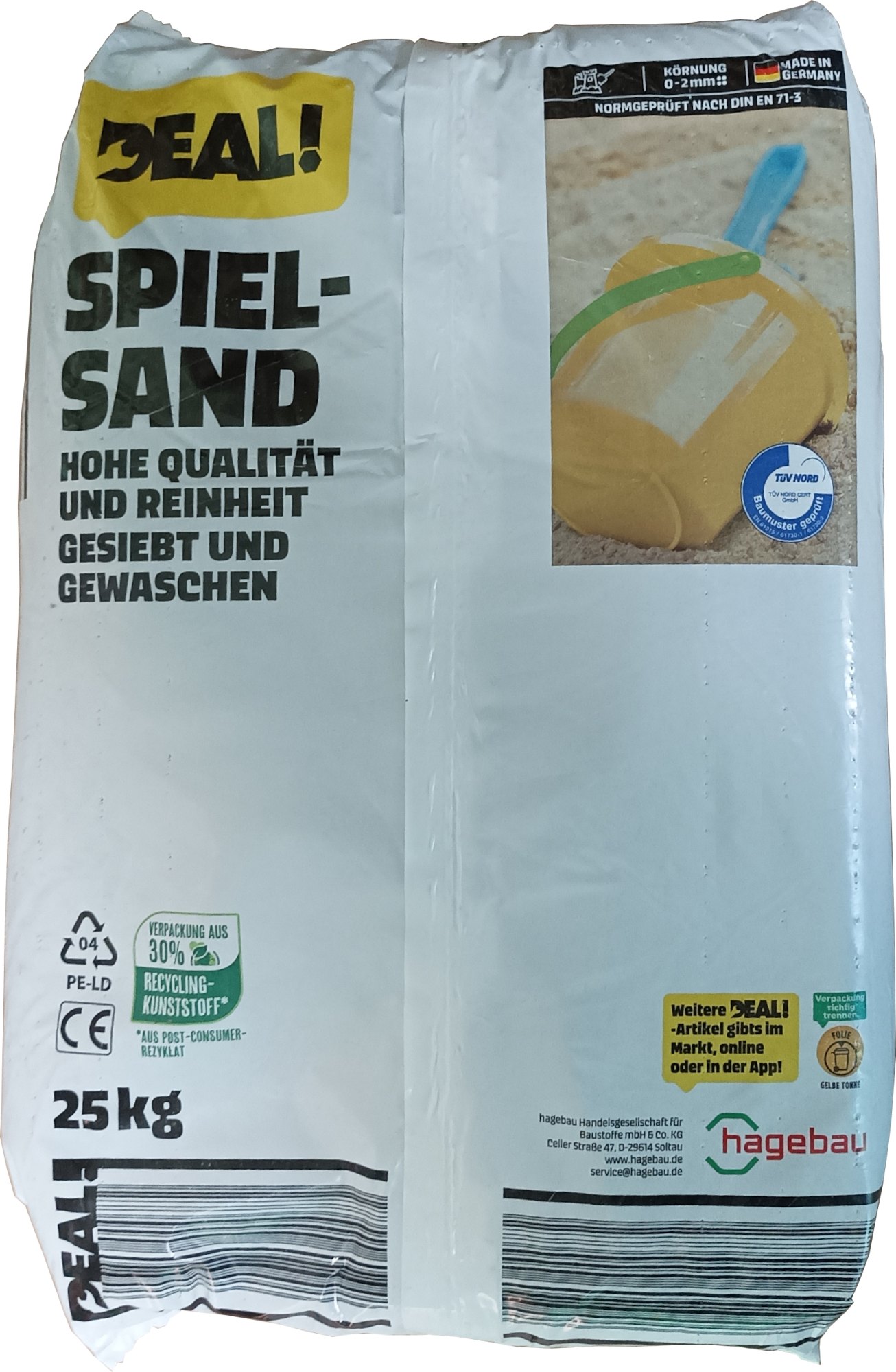 25kg Spielsand Körnung 0-2mm DEAL!