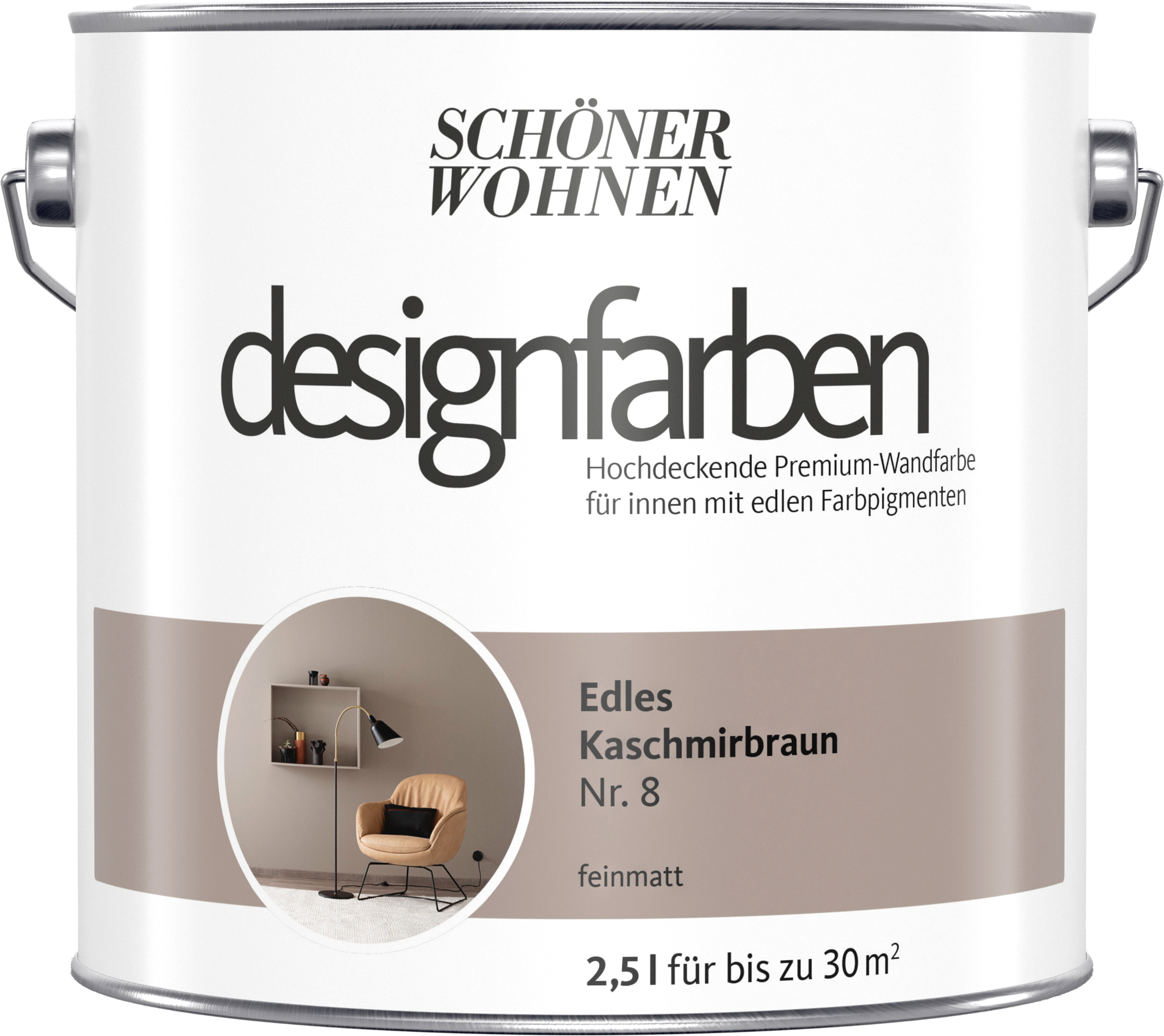 2,5L Schöner Wohnen Designfarbe Edles Kaschmirbraun 8 2,5L Schöner Wohnen Designfarbe Edles Kaschmirbraun 8