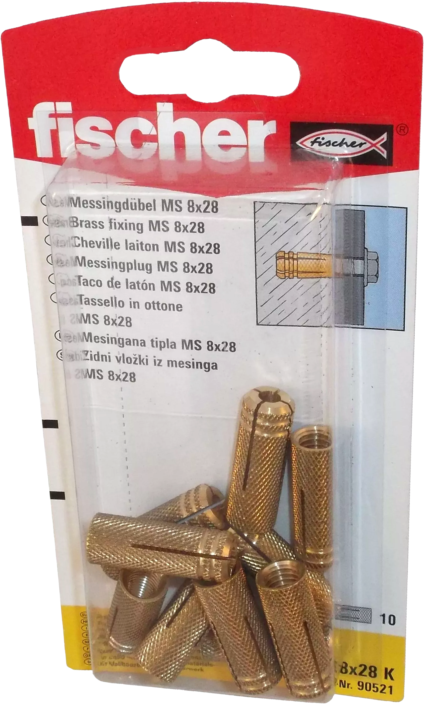 Messingdübel MS 8x28 K Messingdübel MS 8x28 K