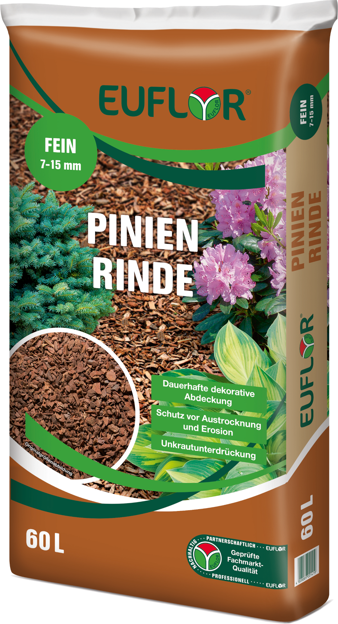 EUFLOR Pinienrinde 60 l Sack, 7-15 mm, fein EUFLOR Pinienrinde 60 l Sack, 7-15 mm, fein