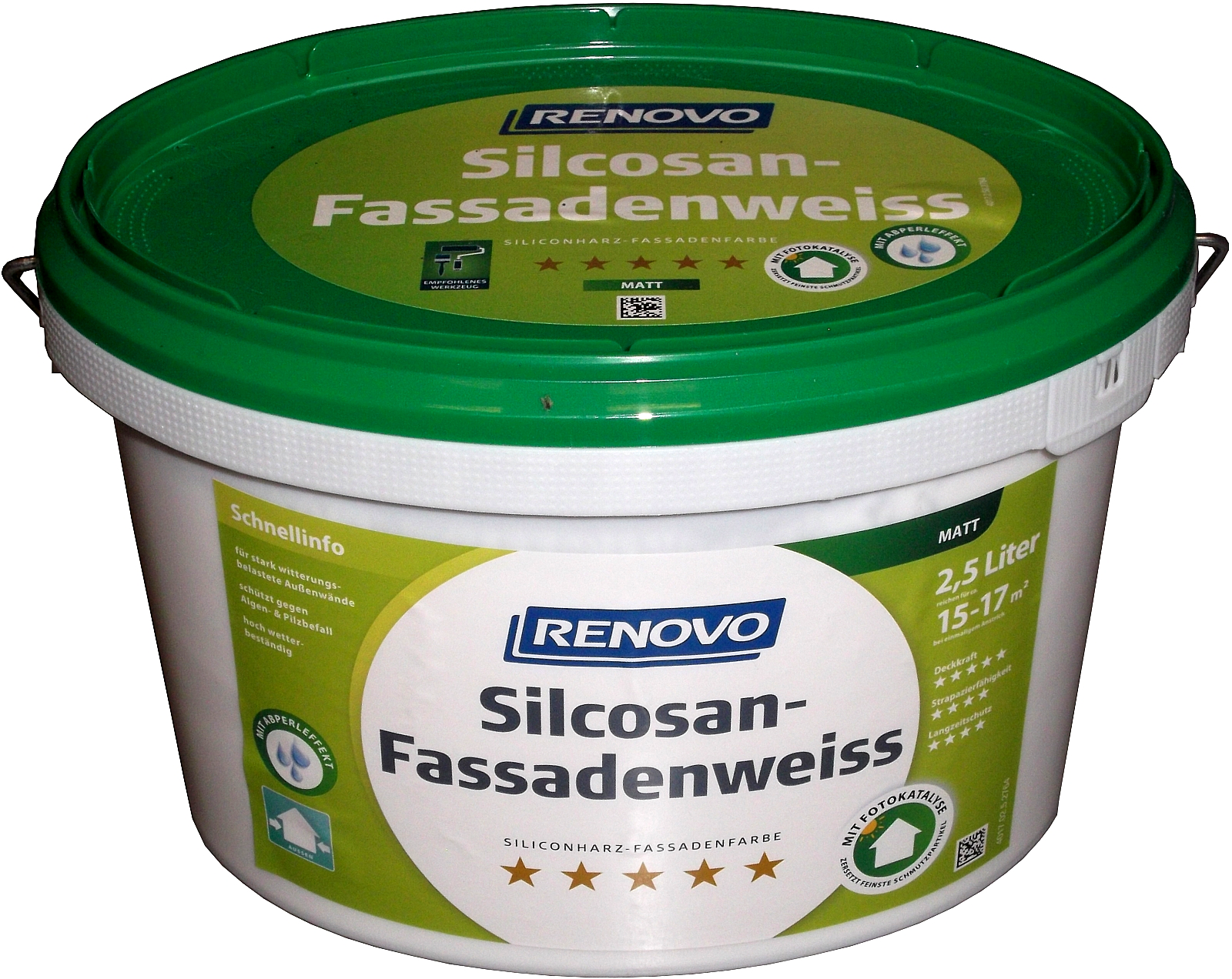 2,5L Renovo Silcosan Fassadenweis, Matt 2,5L Renovo Silcosan Fassadenweis, Matt