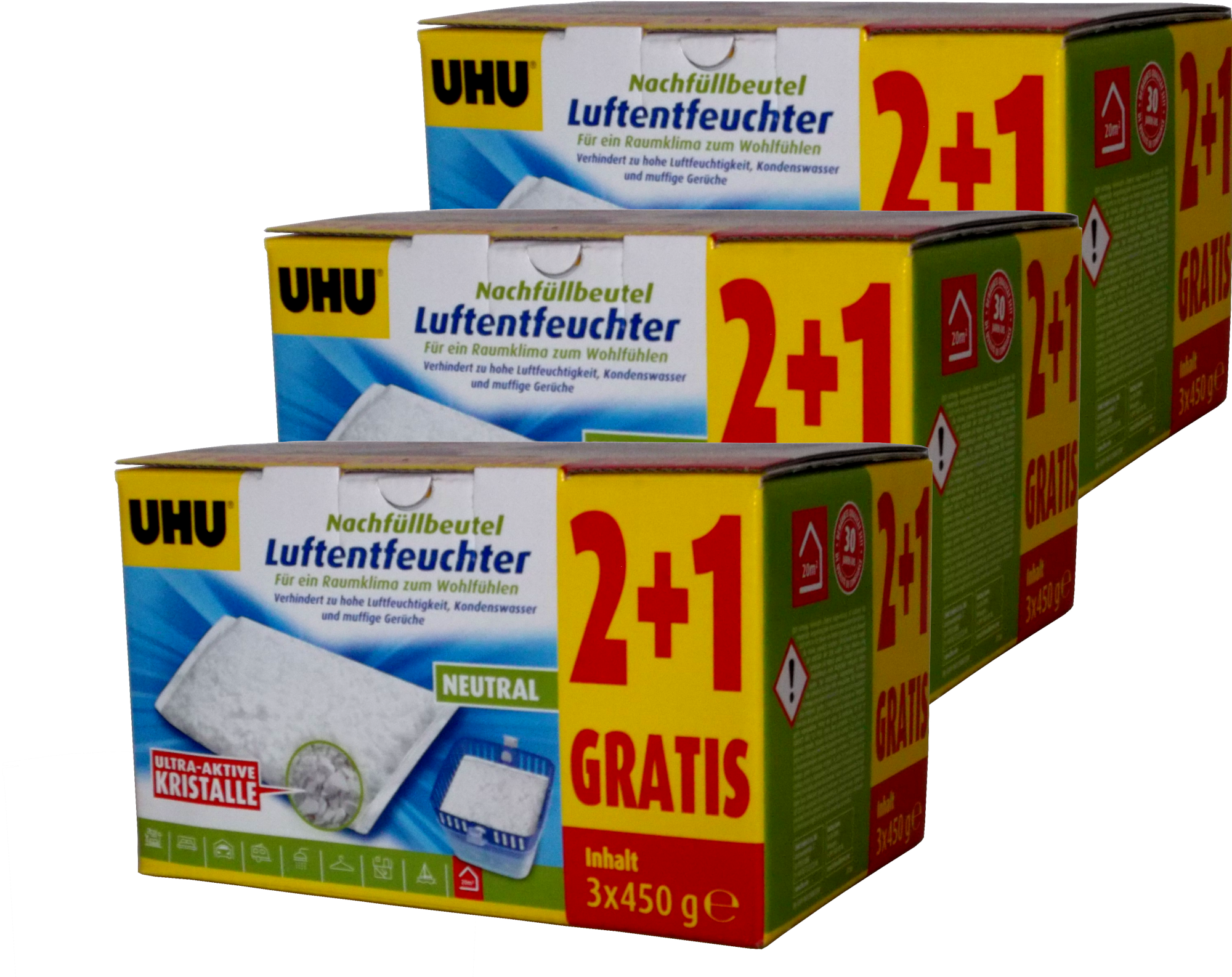 9x450g UHU Luftentfeuchter Nachfüllbeutel