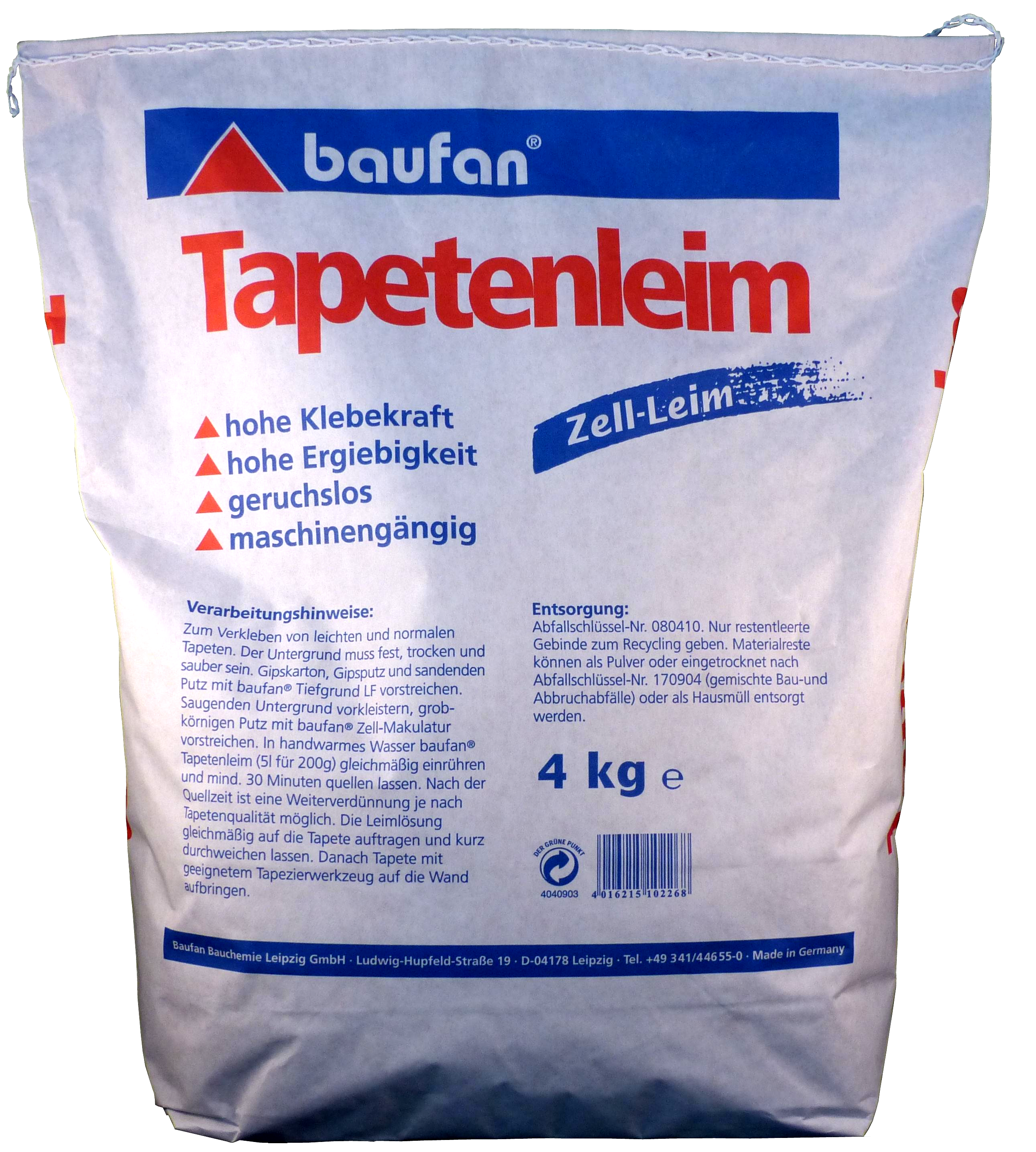 4kg Baufan Tapetenleim Zellleim 4kg Baufan Tapetenleim Zellleim