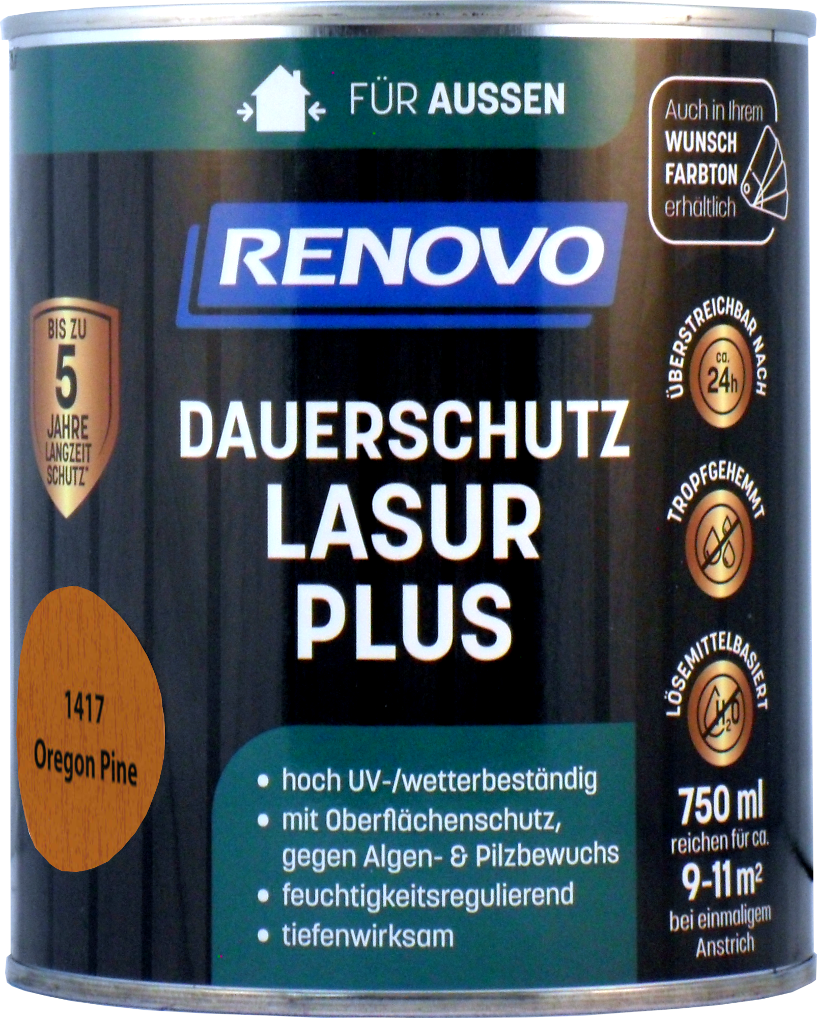 750ml Renovo Dauerschutzlasur PLUS Nr.1417 kirsche