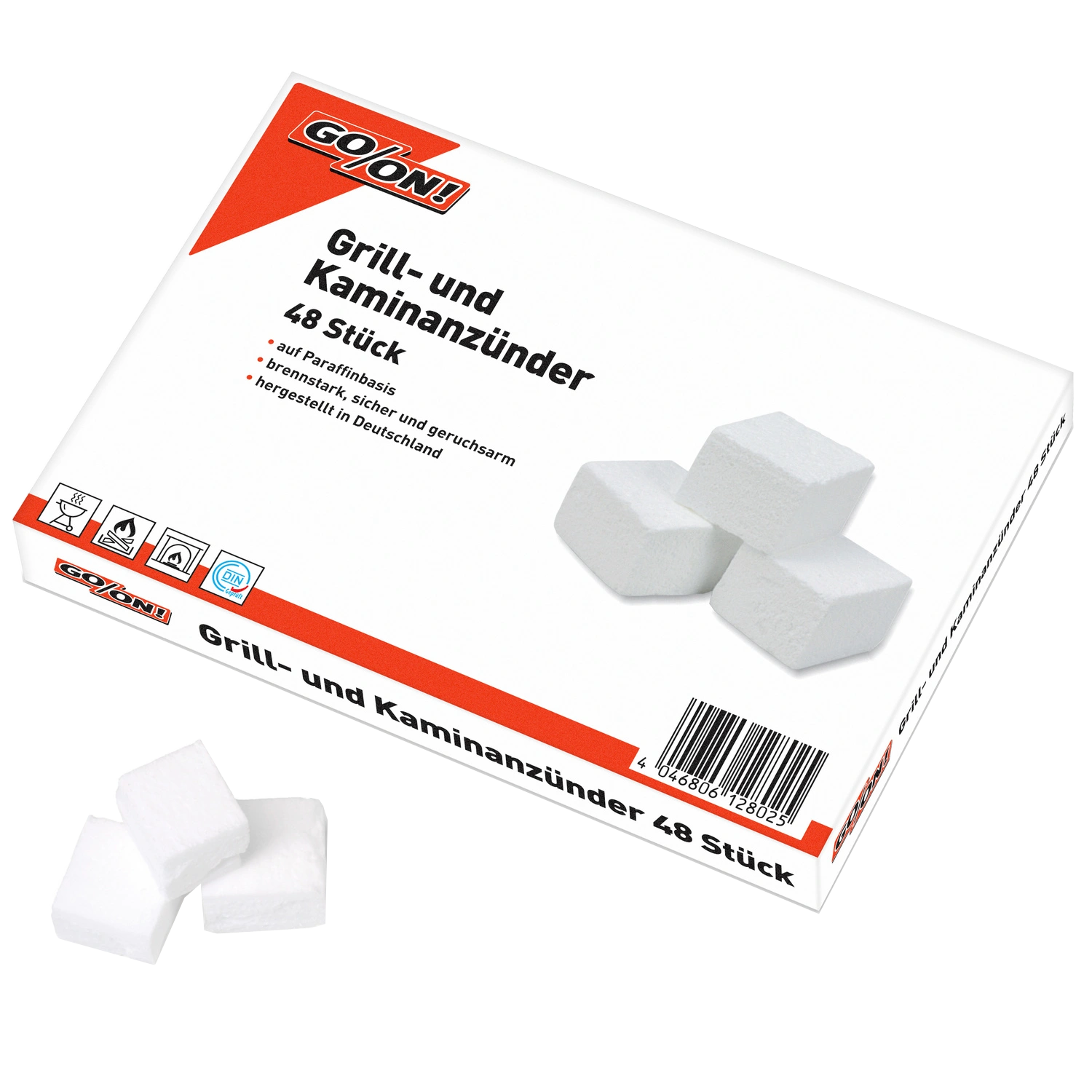 Grill- & Kaminanzünder, 48 Würfel, Paraffin