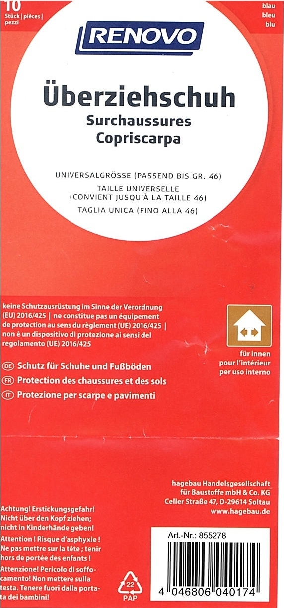 10 Stück Renovo Überziehschuh 10 Stück Renovo Überziehschuh