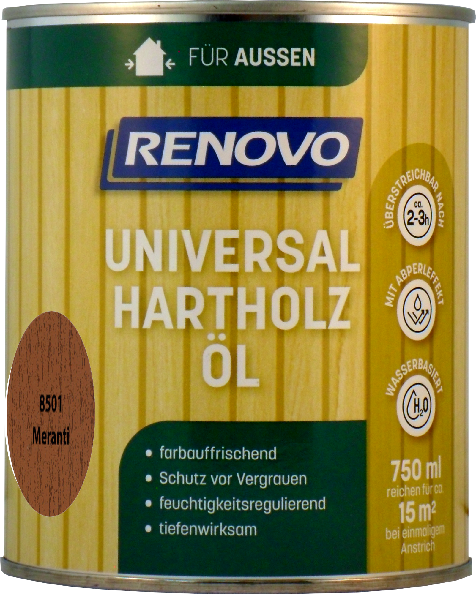 750ml Renovo Universal-Hartholzöl Meranti wasserbasis