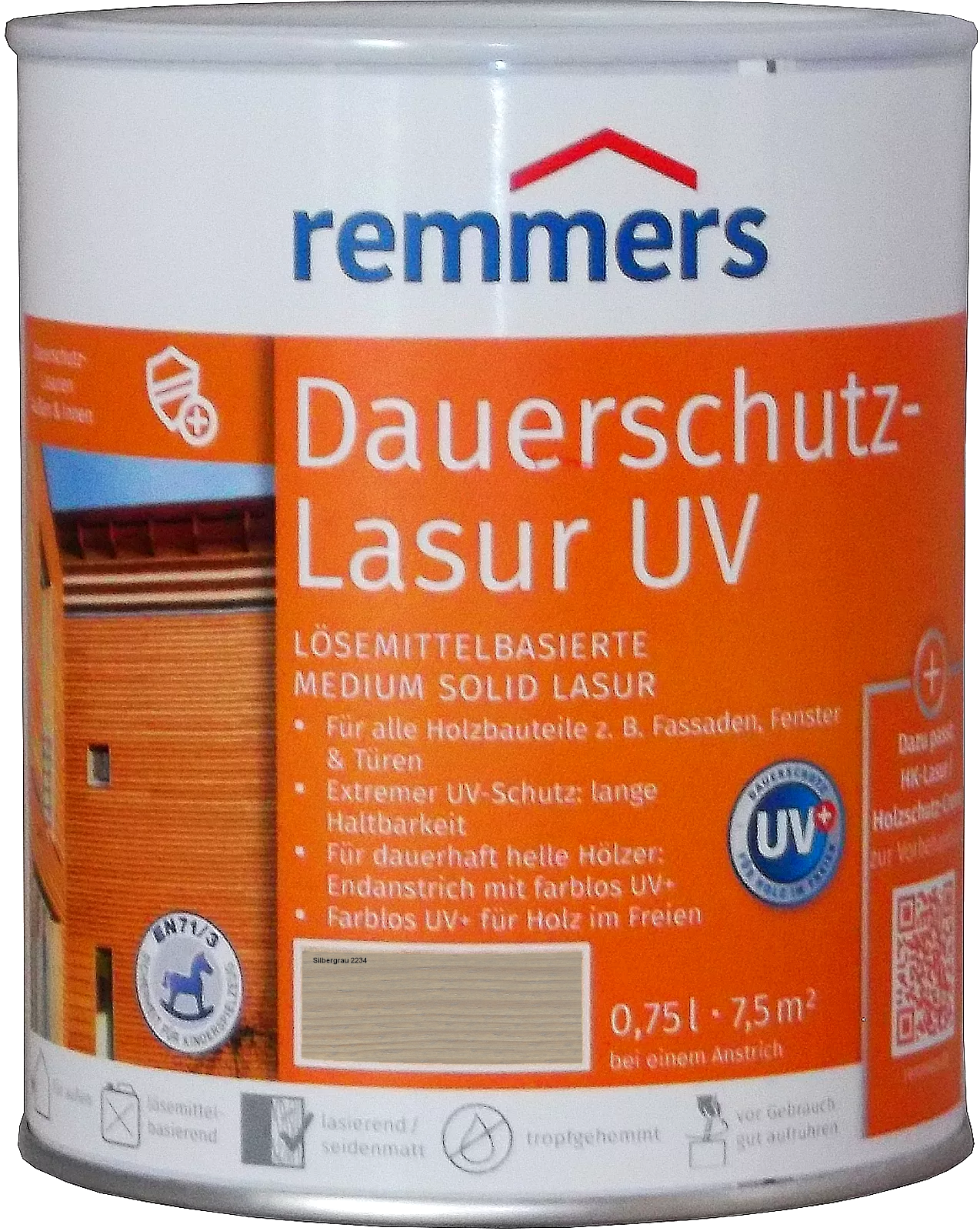 750ml Remmers Dauerschutz-Lasur UV Silbergrau 750ml Remmers Dauerschutz-Lasur UV Silbergrau