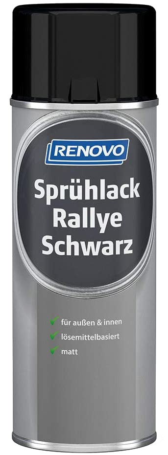 400ml Renovo Sprühlack Rallye schwarz 400ml Renovo Sprühlack Rallye schwarz