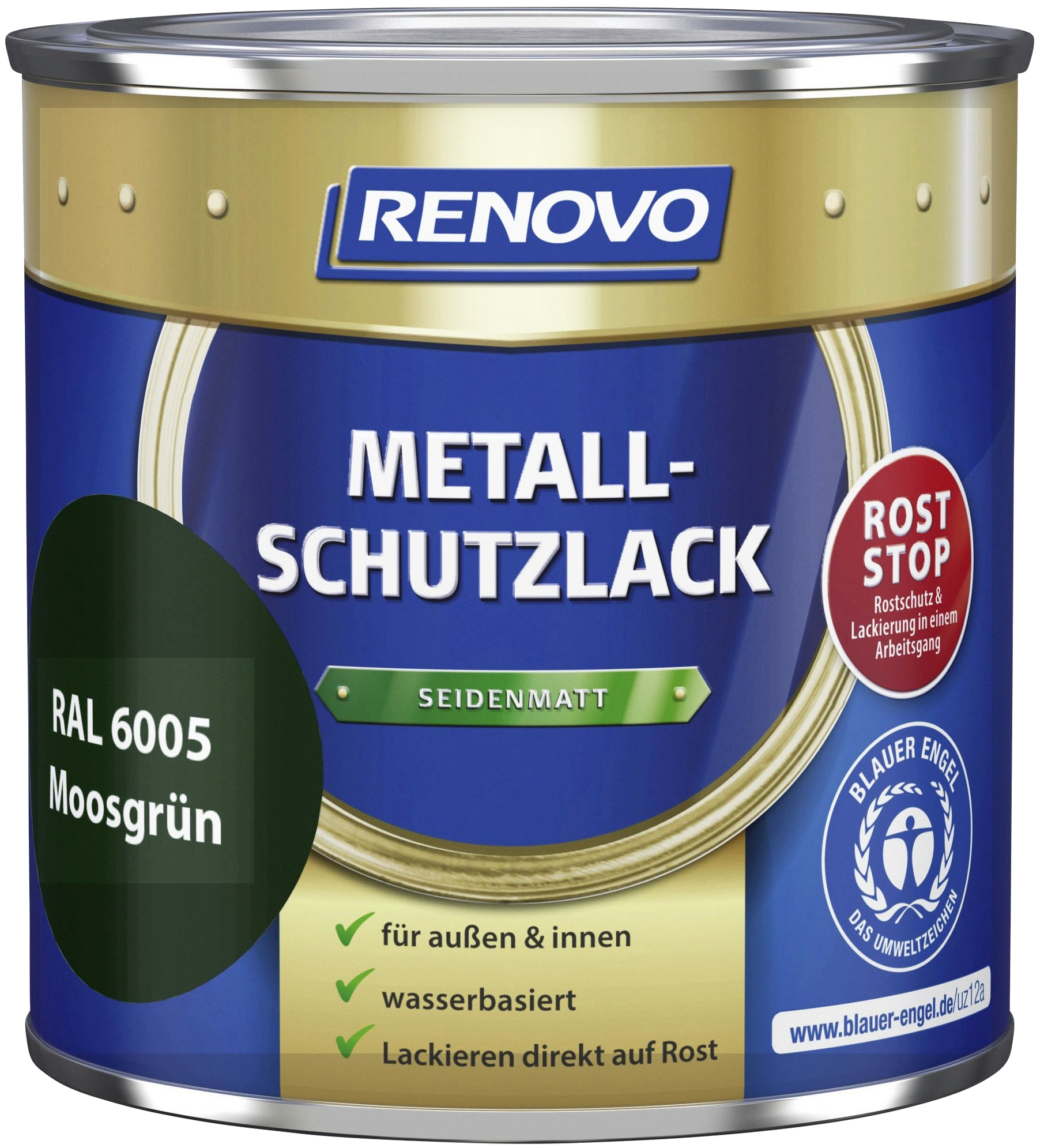 375ml Renovo Metallschutzlack sdm Moosgrün 6005 375ml Renovo Metallschutzlack sdm Moosgrün 6005