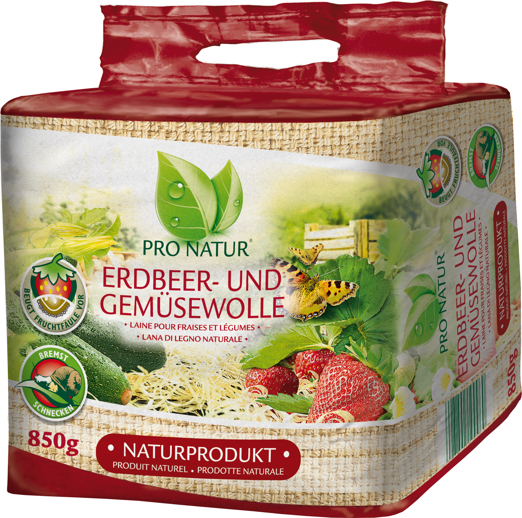850g PRO NATUR Erdbeer- u. Gemüsewolle Torffrei