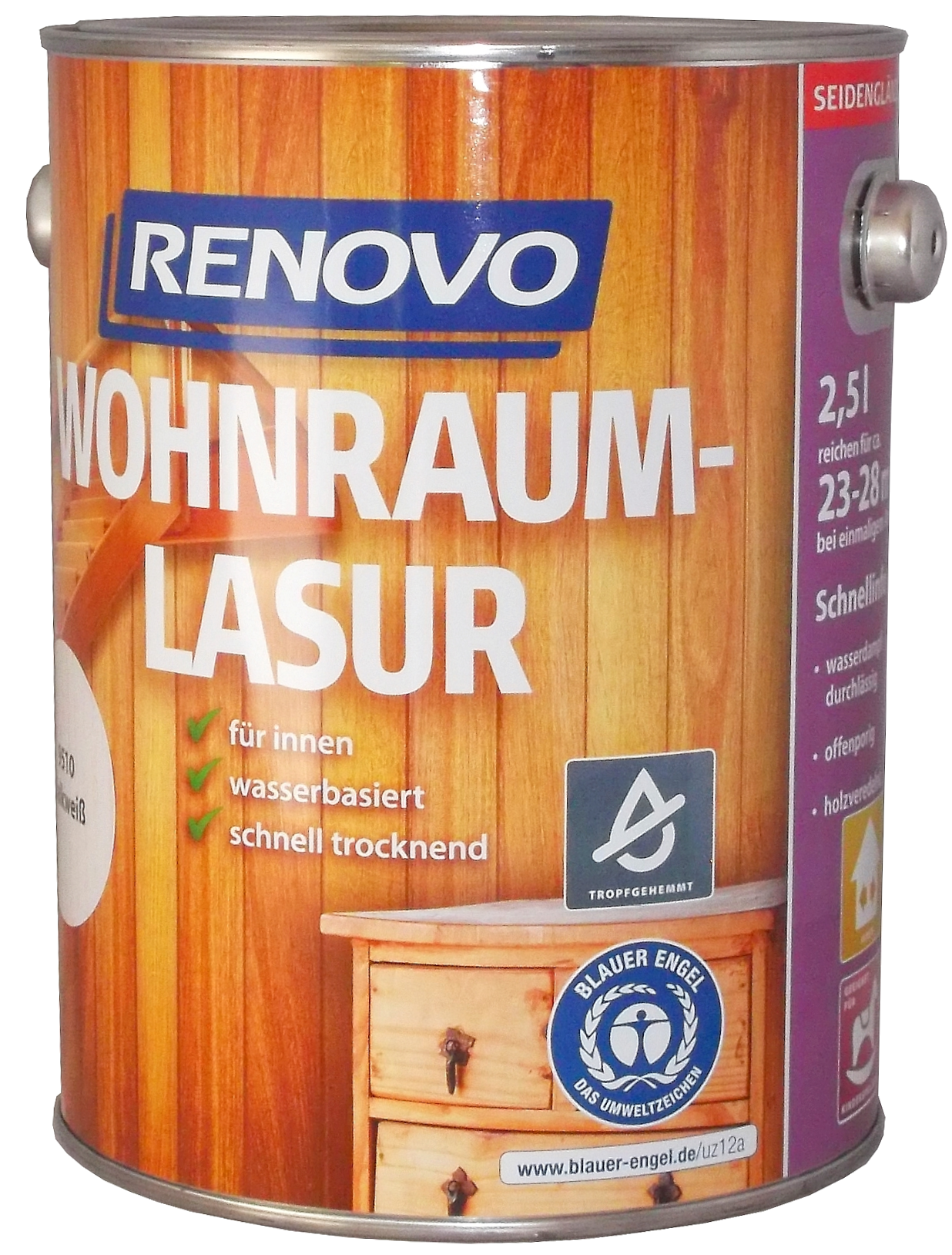 750ml Renovo Innenlasur / Wohnraumlasur Kalkweiß 750ml Renovo Innenlasur / Wohnraumlasur Kalkweiß