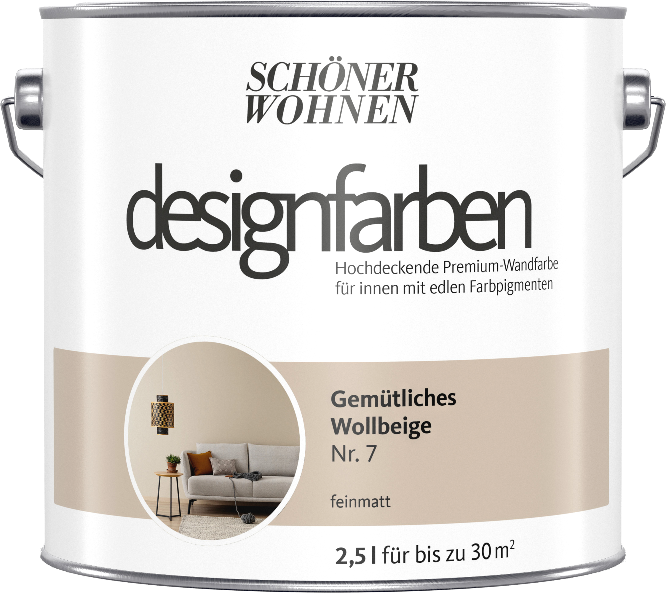 2,5L Schöner Wohnen Designfarbe Gemütliches Wollbeige 7 2,5L Schöner Wohnen Designfarbe Gemütliches Wollbeige 7