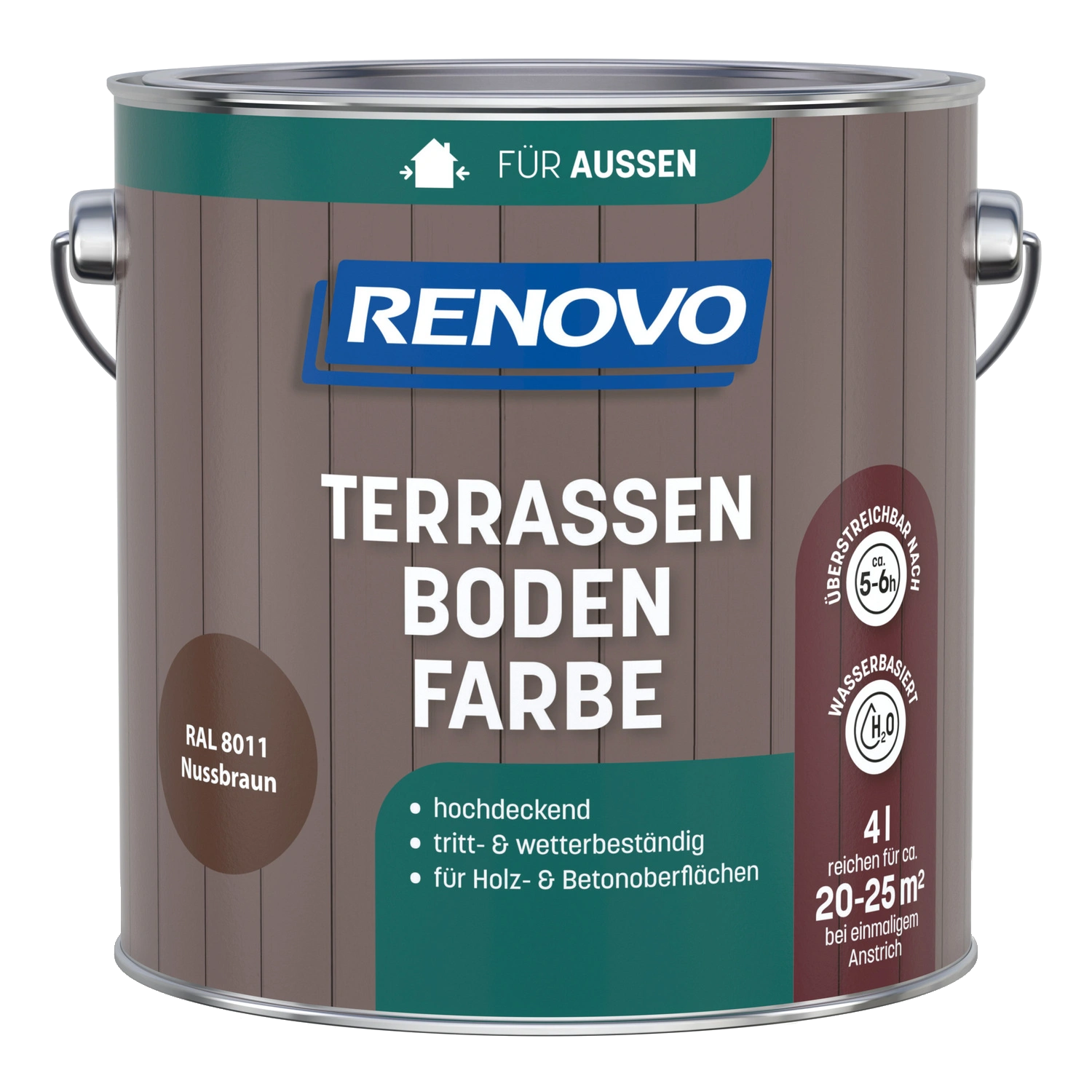 4l Renovo Terrassenbodenfarbe Nussbraun