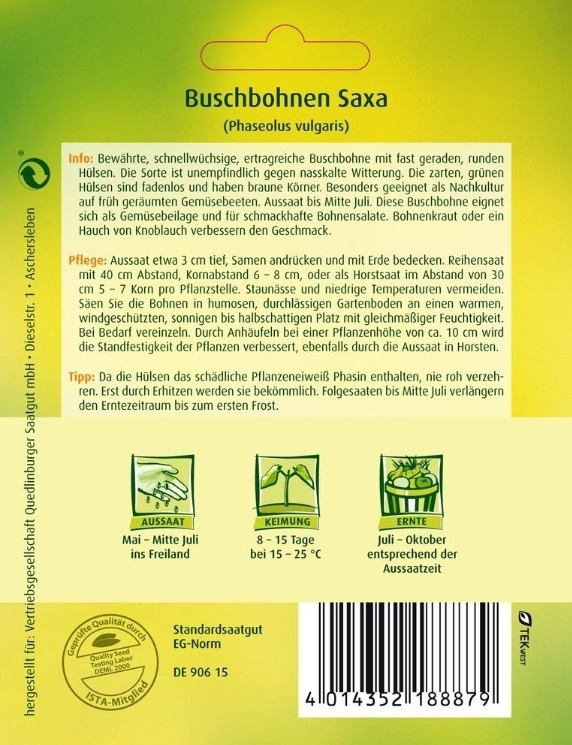 Buschbohnen Saxa Buschbohnen Saxa