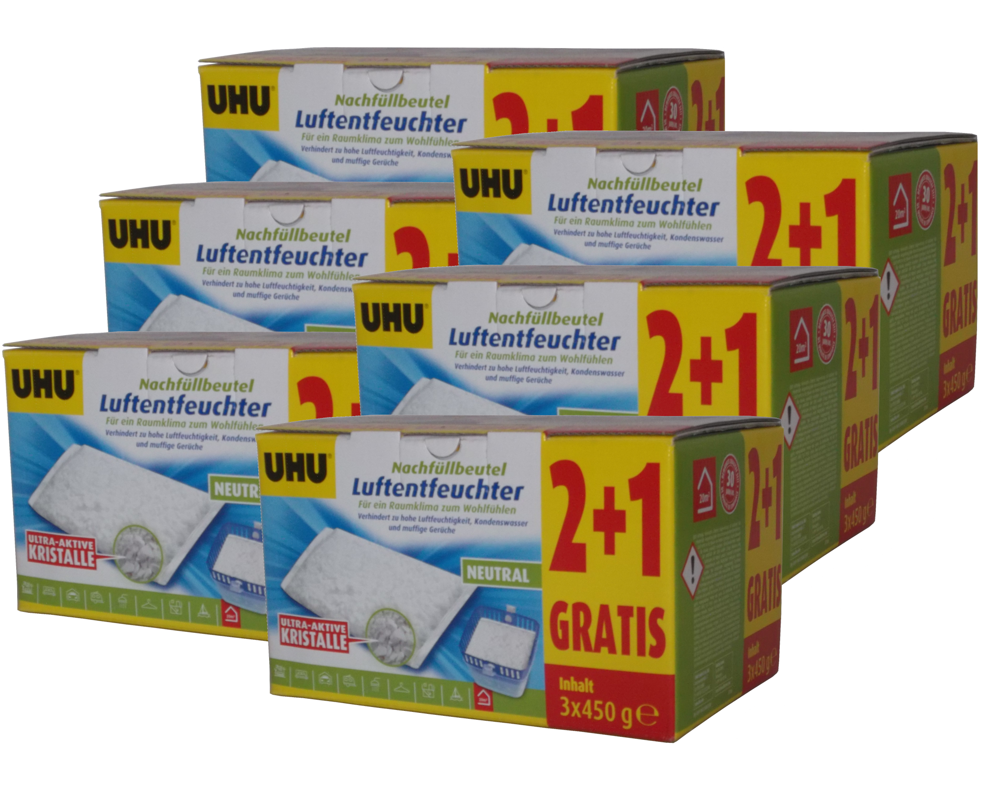 18x450g UHU Luftentfeuchter Nachfüllbeutel