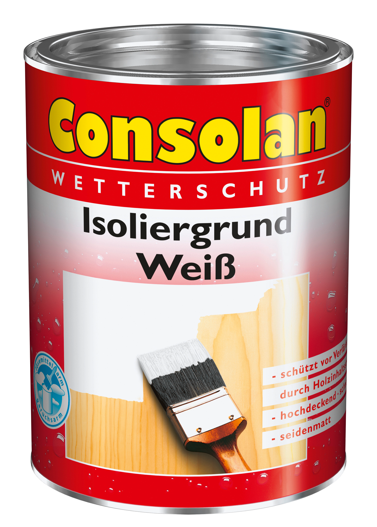 2,5 Liter Consolan Isoliergrund weiß Holzschutz 2,5 Liter Consolan Isoliergrund weiß Holzschutz