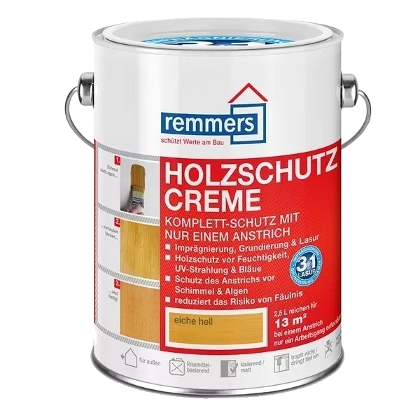 2,5L Remmers Holzschutz Creme Nussbaum 2,5L Remmers Holzschutz Creme Nussbaum