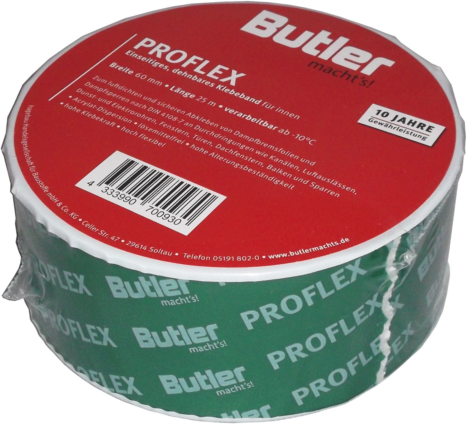 25m Butler machts ProFlex Klebeband luftdicht grün 25m Butler machts ProFlex Klebeband luftdicht grün