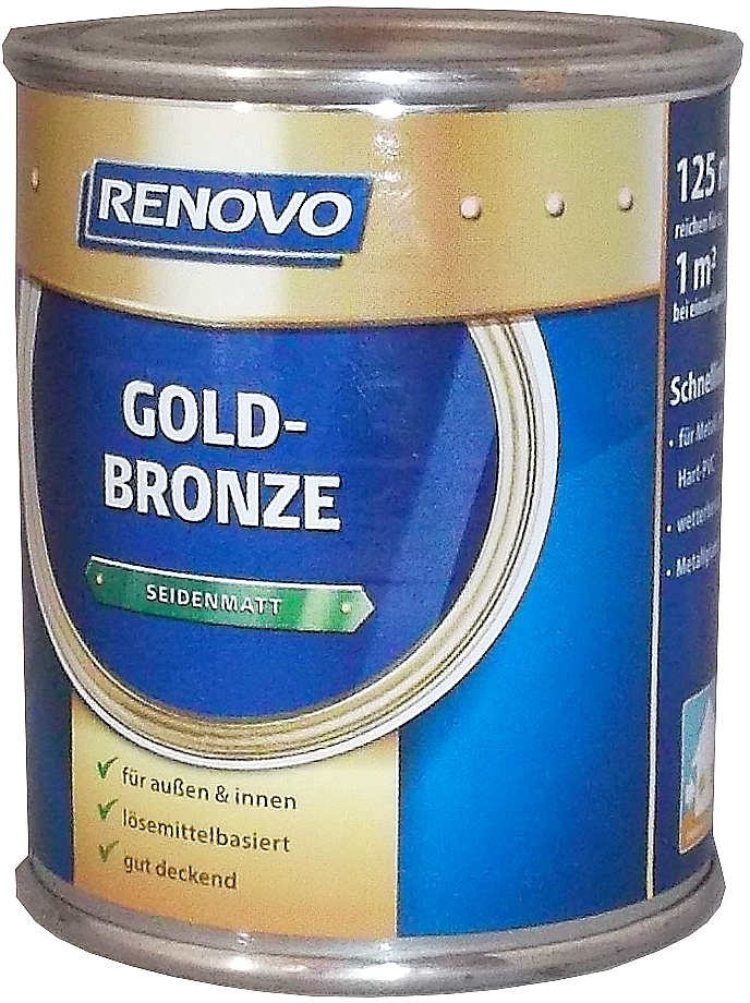 125ml Renovo Goldbronze, wetterfest, seidenmatt 125ml Renovo Goldbronze, wetterfest, seidenmatt