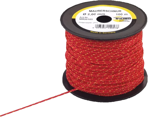 100m Profi-Maurerschnur rot 2mm 100m Profi-Maurerschnur rot 2mm