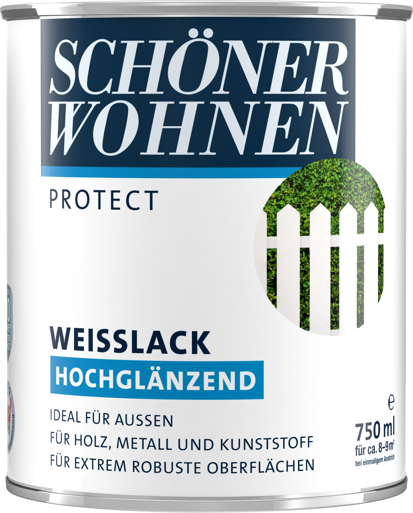 750ml Schöner Wohnen Protect Weisslack hochglänzend weiss