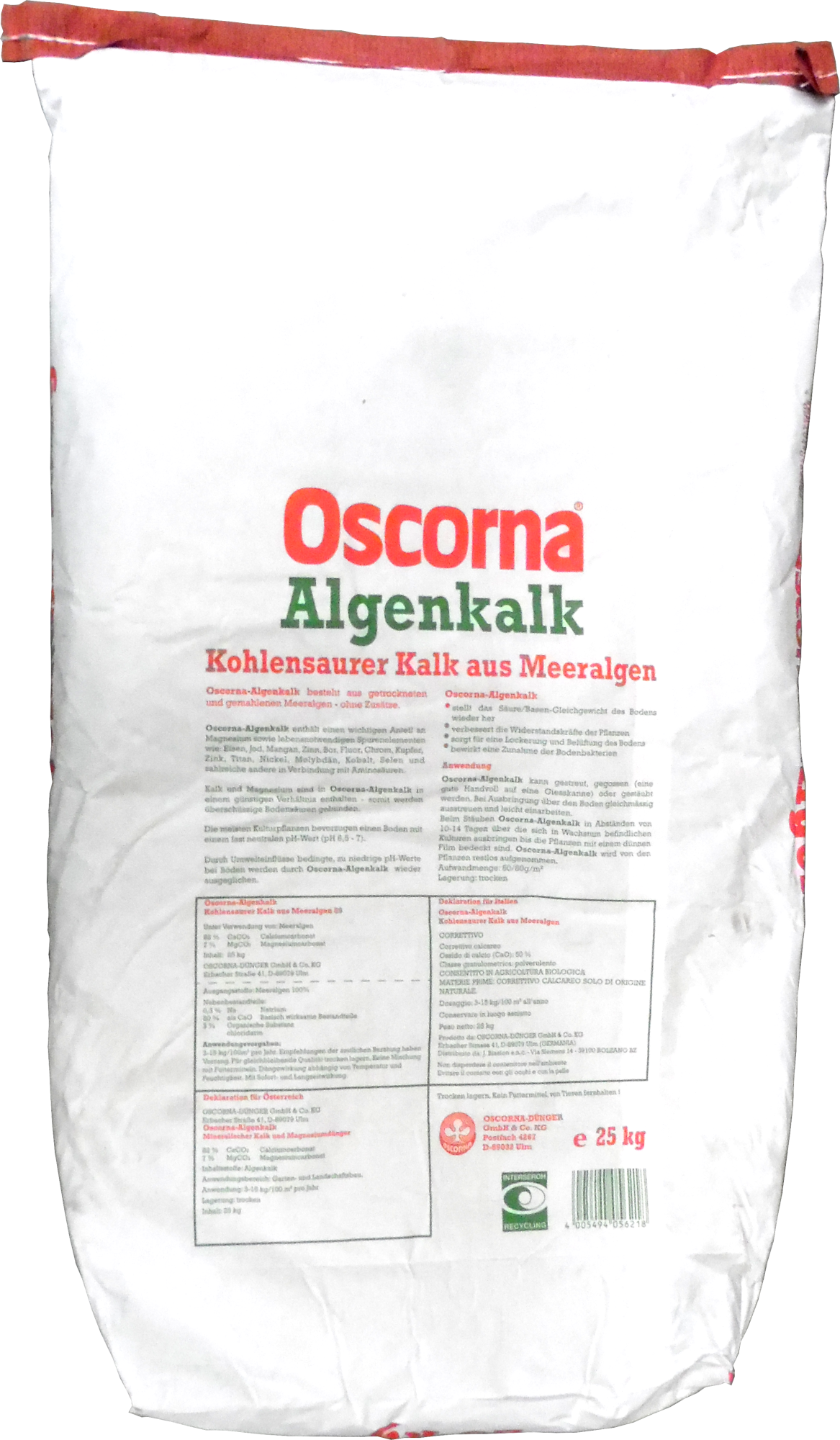 25kg OSCORNA Cohrs-Algenkalk aus Meeresalgen 25kg OSCORNA Cohrs-Algenkalk aus Meeresalgen