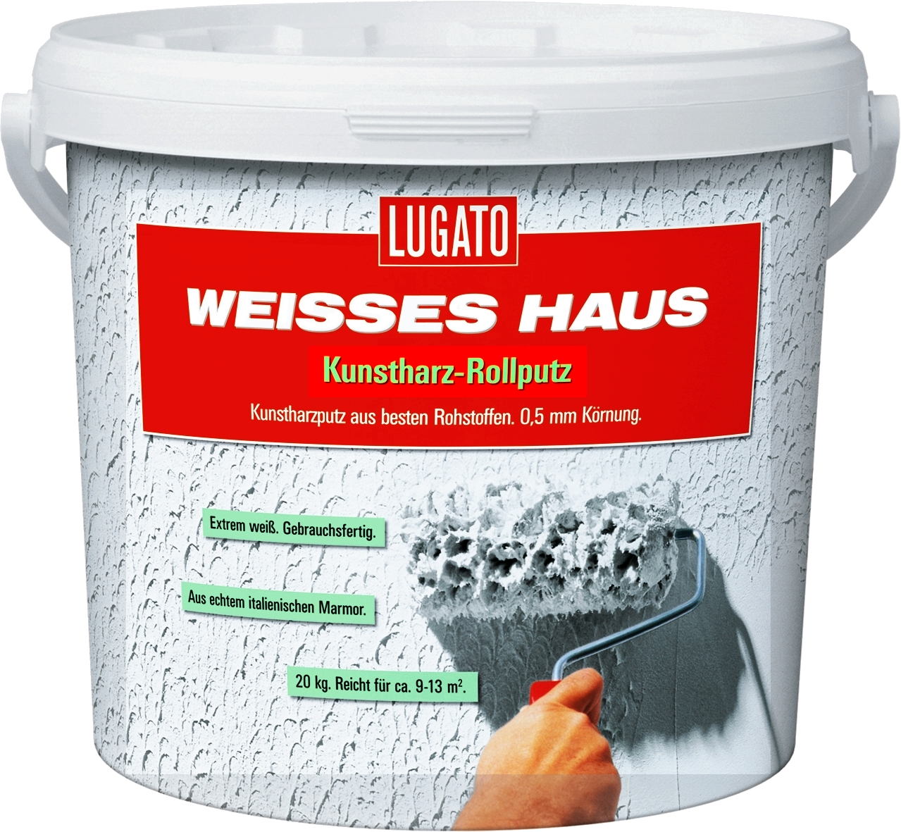 20kg Lugato Weisses Haus Kunstharz-Rollputz 20kg Lugato Weisses Haus Kunstharz-Rollputz