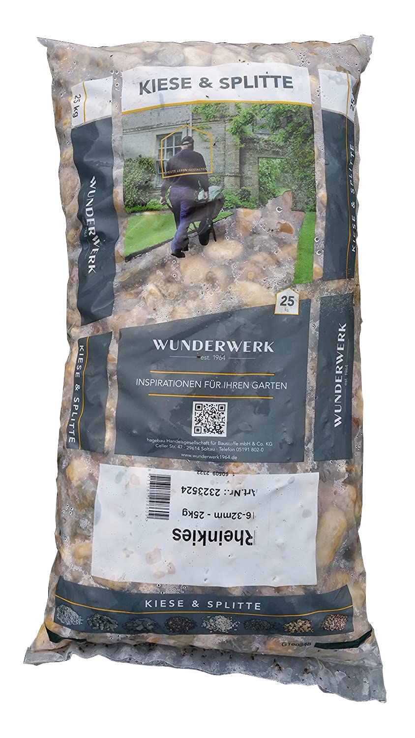 25kg Wunderwerk est 1964 Rheinkies 16-32mm 25kg Wunderwerk est 1964 Rheinkies 16-32mm