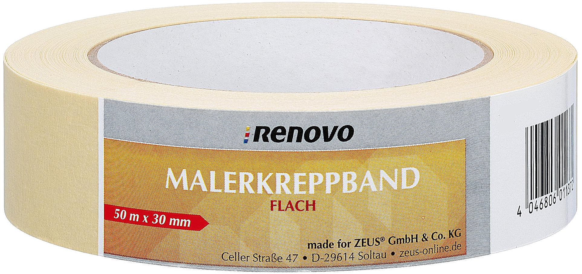 RENOVO Malerkrepp 30mm flach 50m RENOVO Malerkrepp 30mm flach 50m