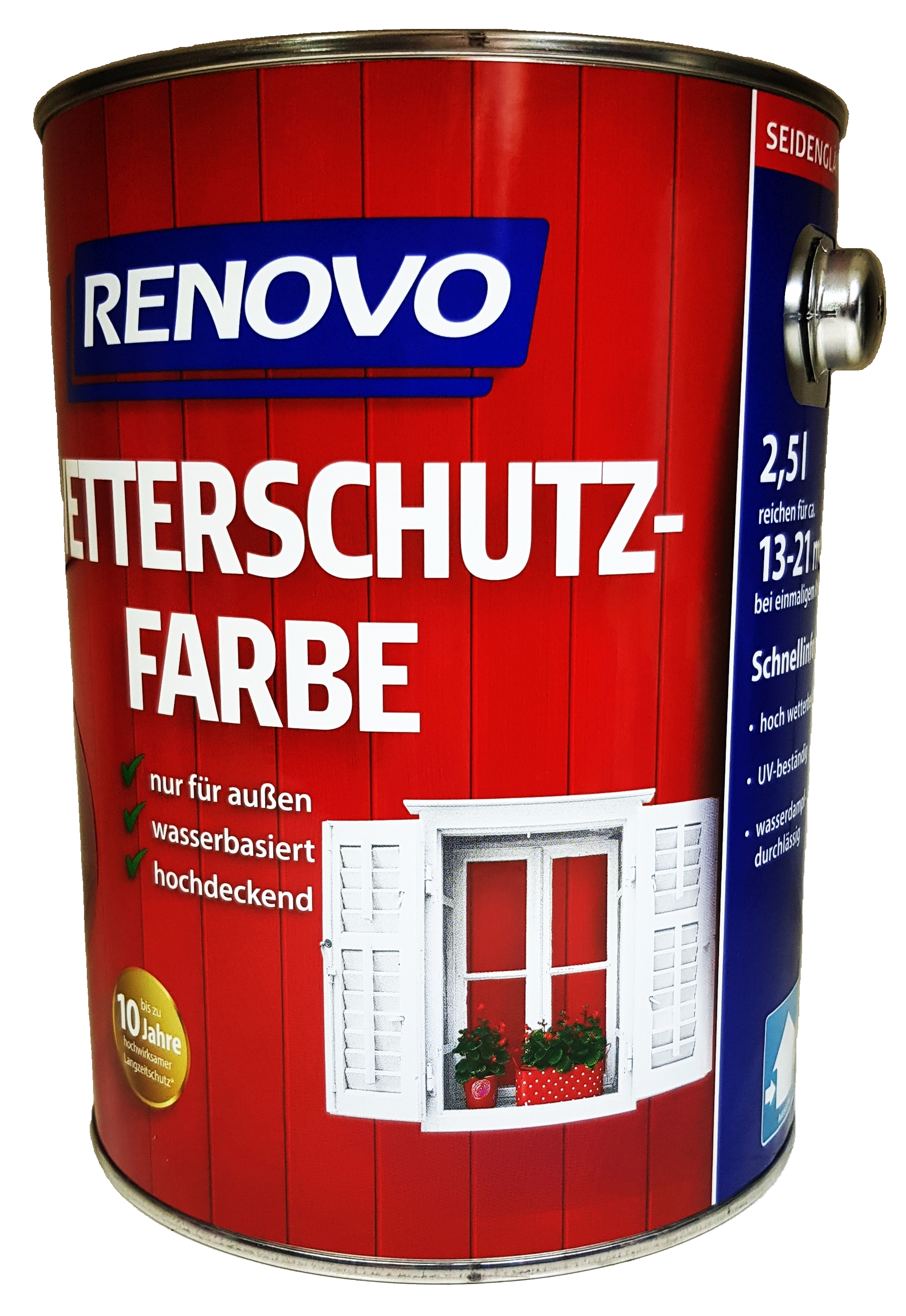 2,5 L Renovo Wetterschutzfarbe Nr.8011 nussbraun