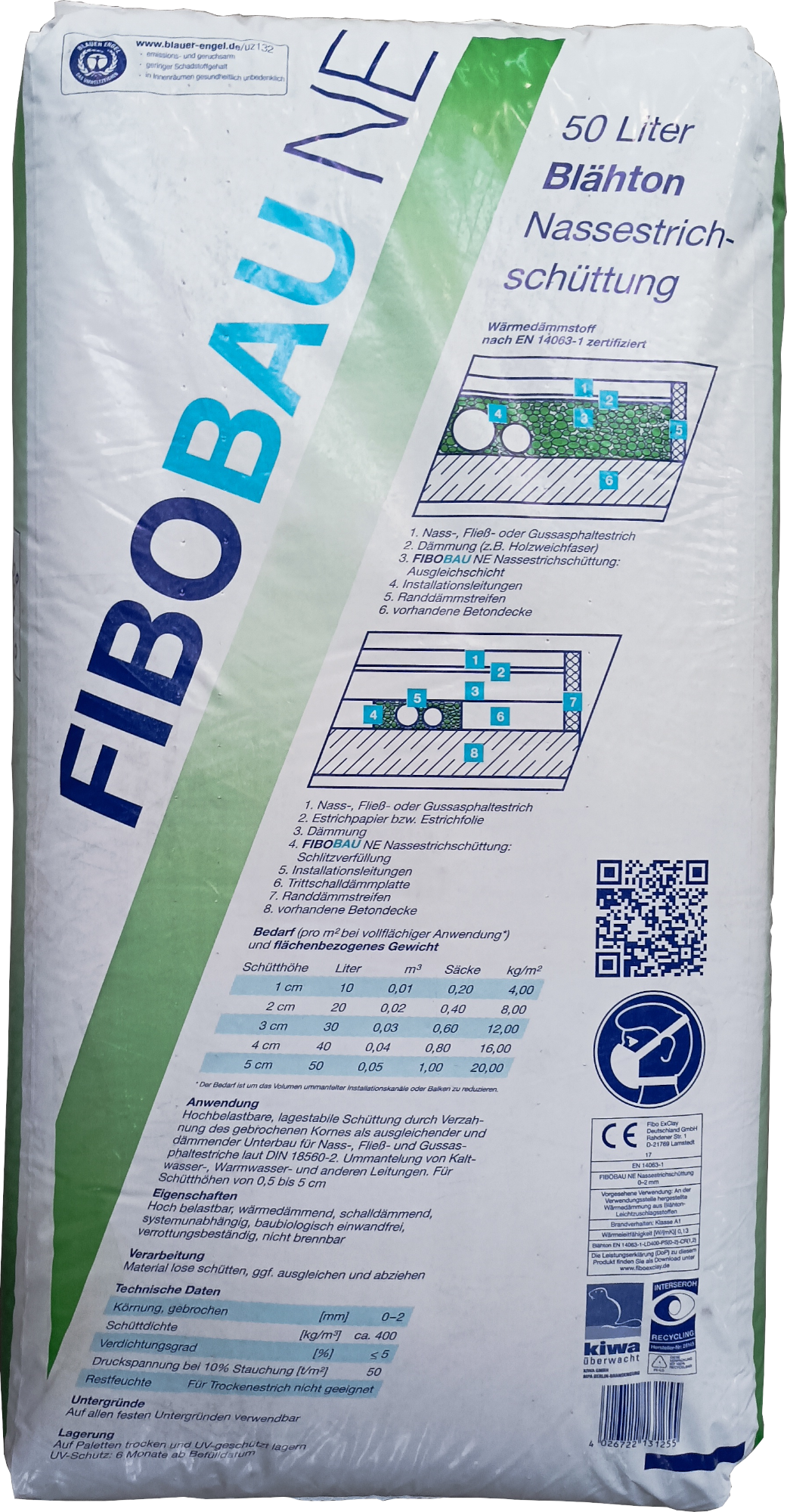 50L FiboBau 0-2mm NE Naßestrichschüttung