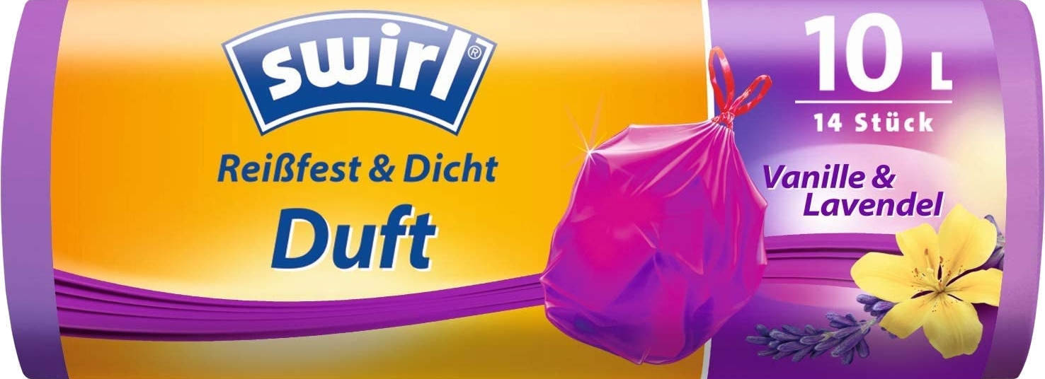 Swirl 10 Liter DUFT-Müllbeutel Vanille-Lavendel, 14 Stück Swirl 10 Liter DUFT-Müllbeutel Vanille-Lavendel, 14 Stück