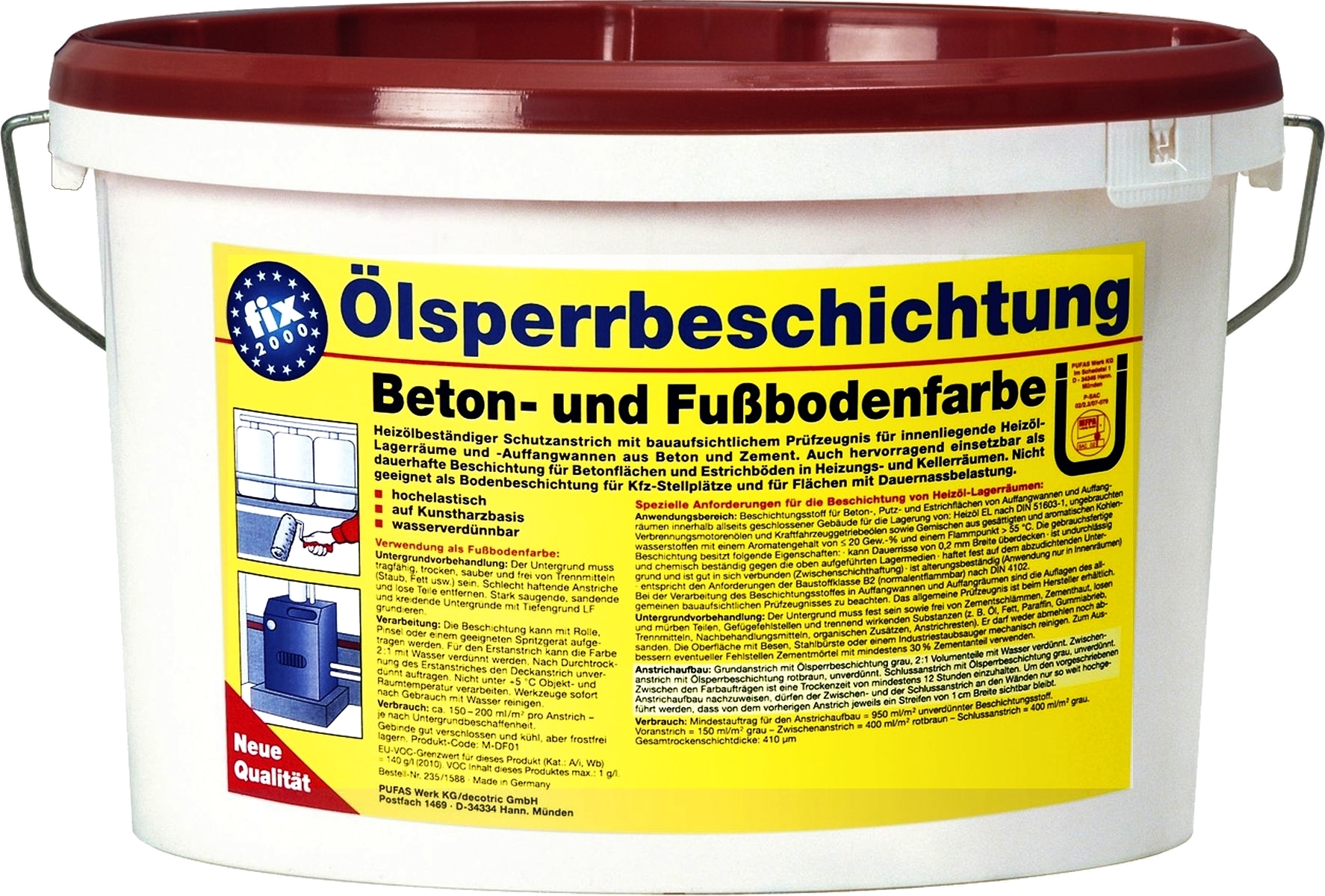 5L Ölsperrbeschichtung fix 2000 rotbraun 5L Ölsperrbeschichtung fix 2000 rotbraun