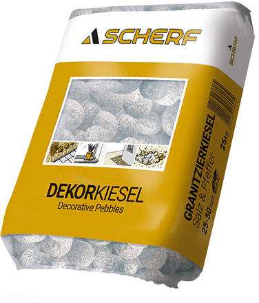 25kg SCHERF-Granit Zierkies Salz+Pfeffer 25-50mm