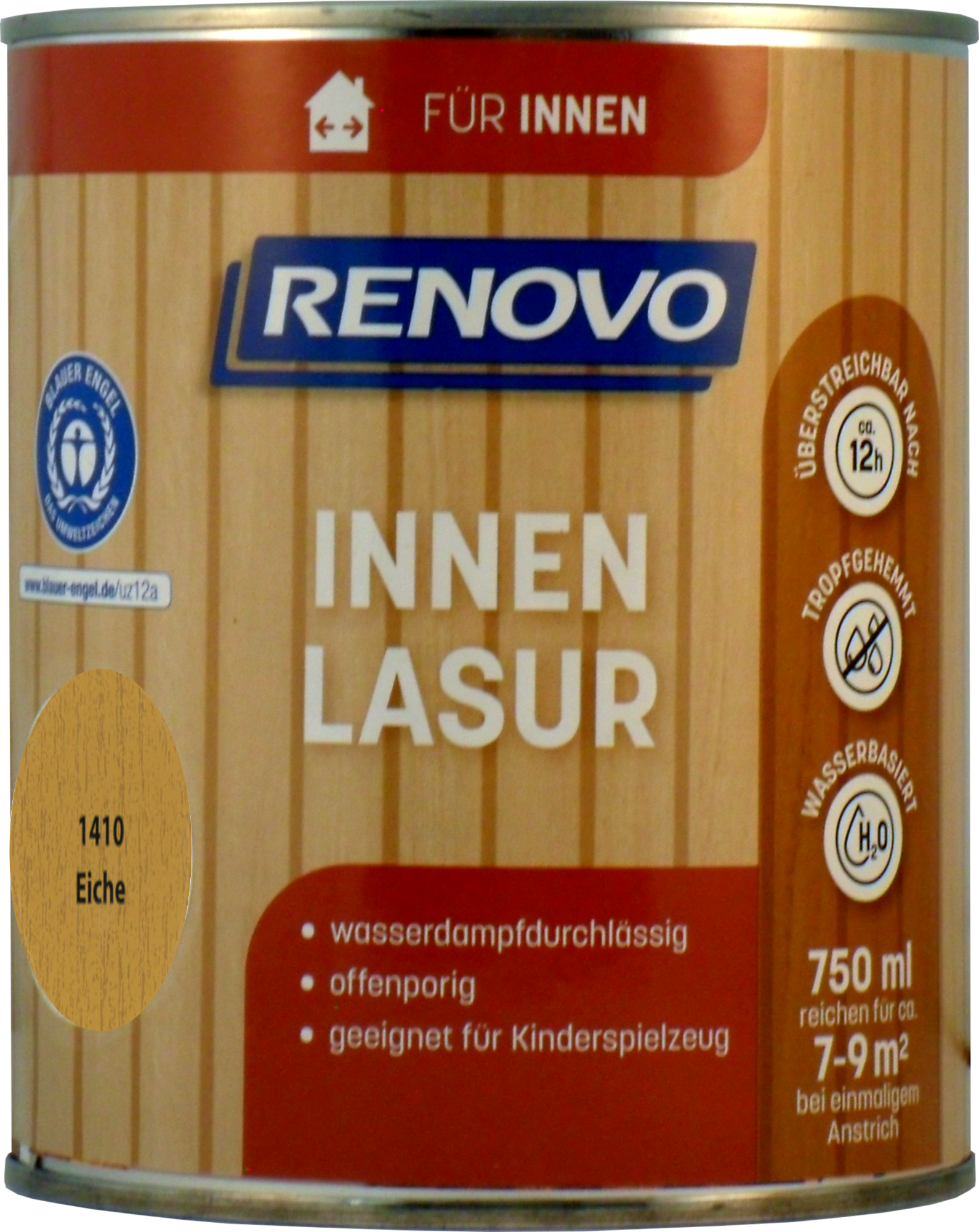 750ml Renovo Innenlasur / Wohnraumlasur Eiche 750ml Renovo Wohnraumlasur eiche