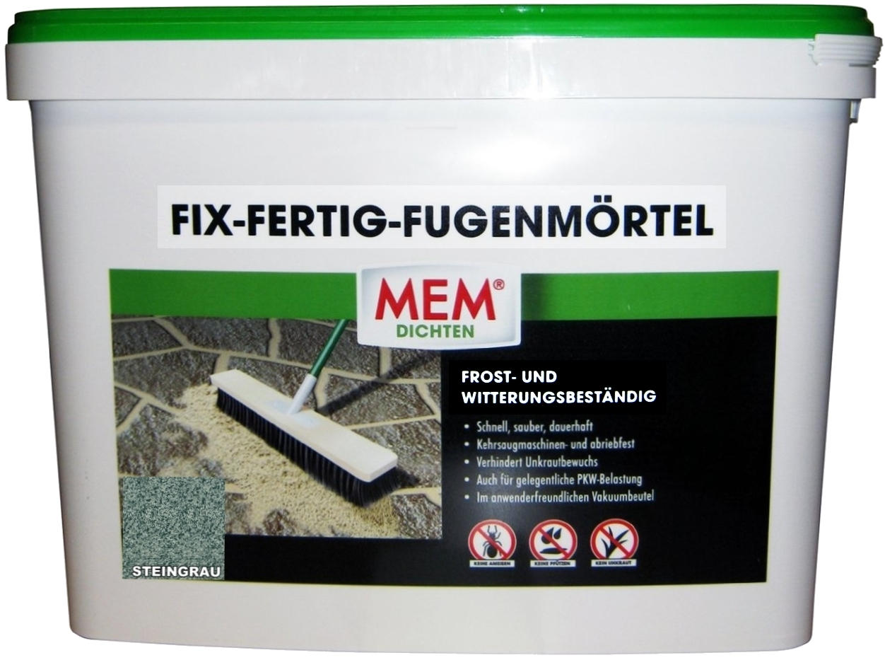 12,5kg MEM Fix-Fertig-Fugenmörtel steingrau 12,5kg MEM Fix-Fertig-Fugenmörtel steingrau