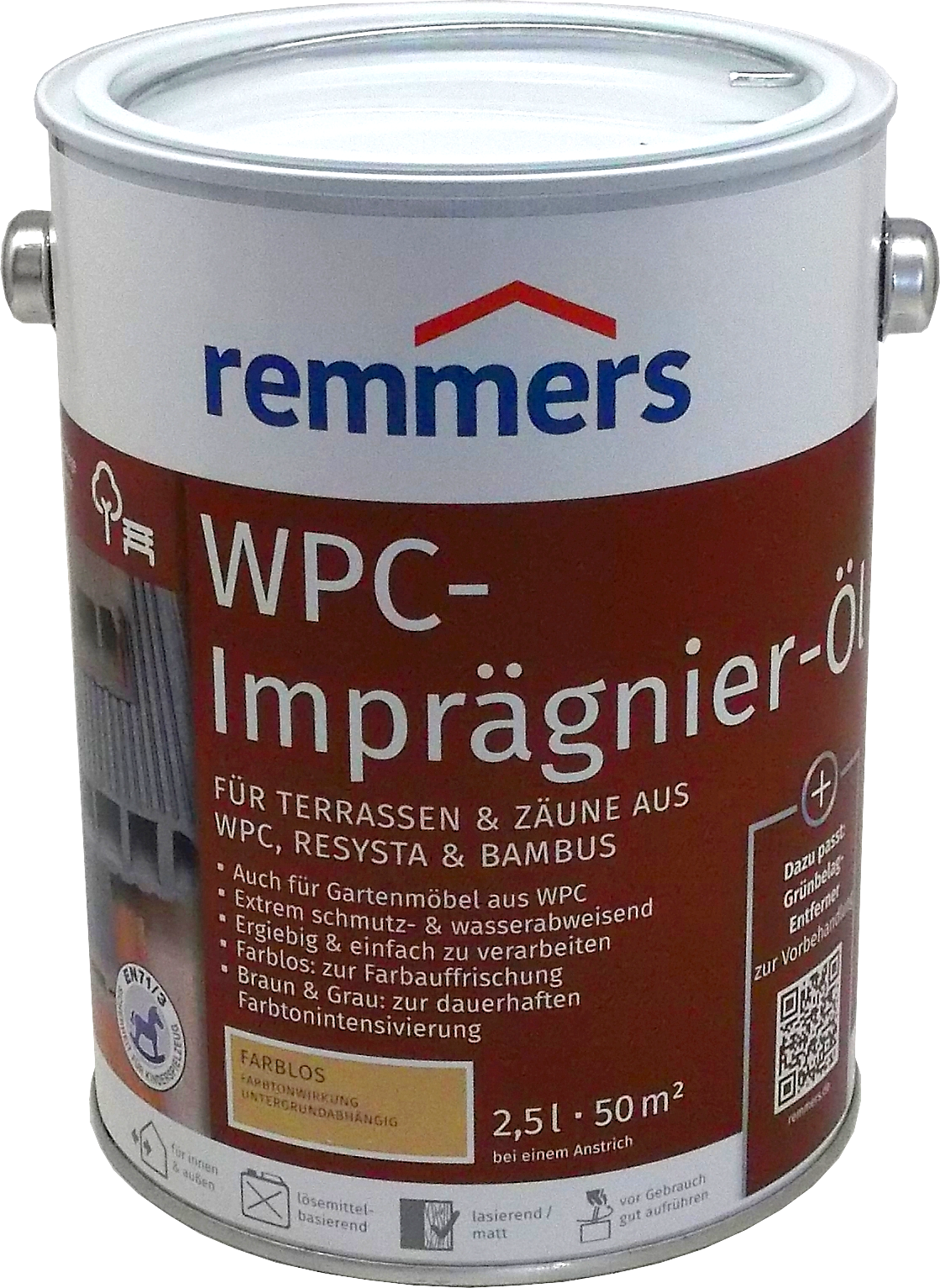 2,5 L Remmers WPC-Imprägnier-Öl Farblos 2,5 L Remmers WPC-Imprägnier-Öl Farblos