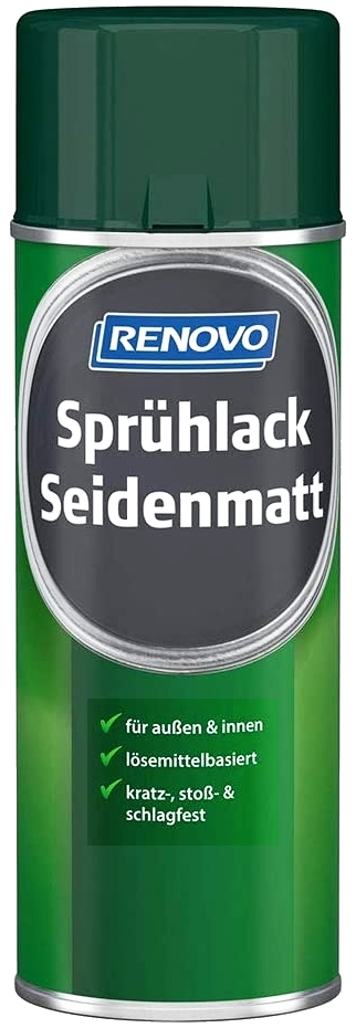 400ml Renovo Sprühlack Seidenmatt Moosgrün RAL6005 400ml Renovo Sprühlack Seidenmatt Moosgrün RAL6005