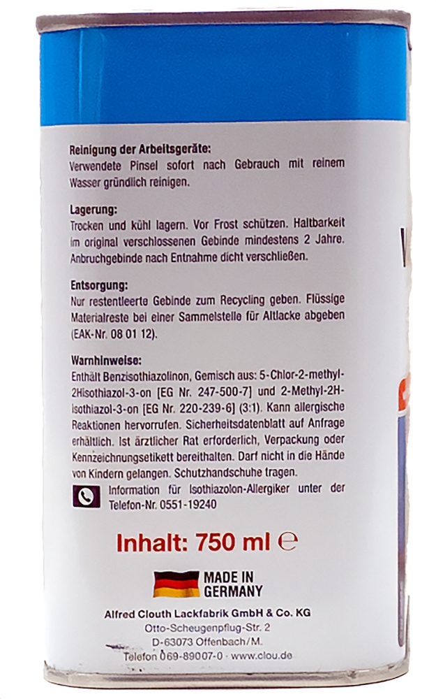 750ml Clou W11 Wachslasur farblos 750ml Clou W11 Wachslasur farblos