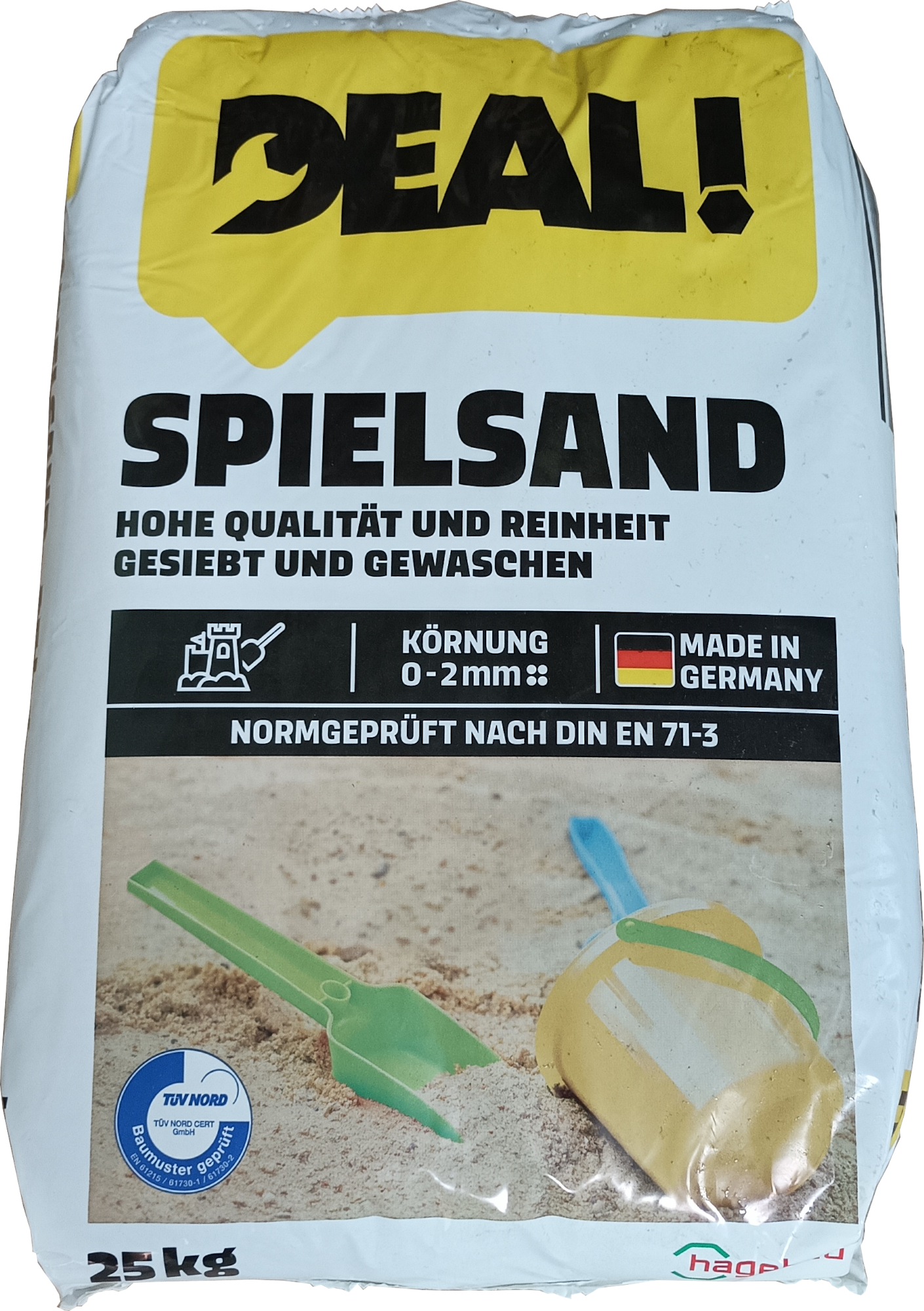 25kg Spielsand Körnung 0-2mm DEAL! 25kg Spielsand Körnung 0-0,2mm Go/On