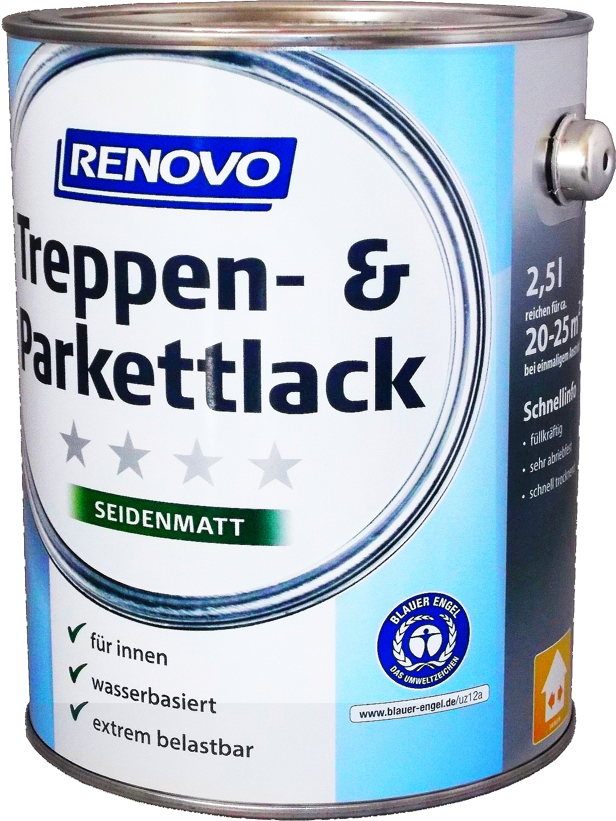 2,5L Renovo Treppen-& Parkettlack seidenmatt 2,5L Renovo Treppen-& Parkettlack seidenmatt