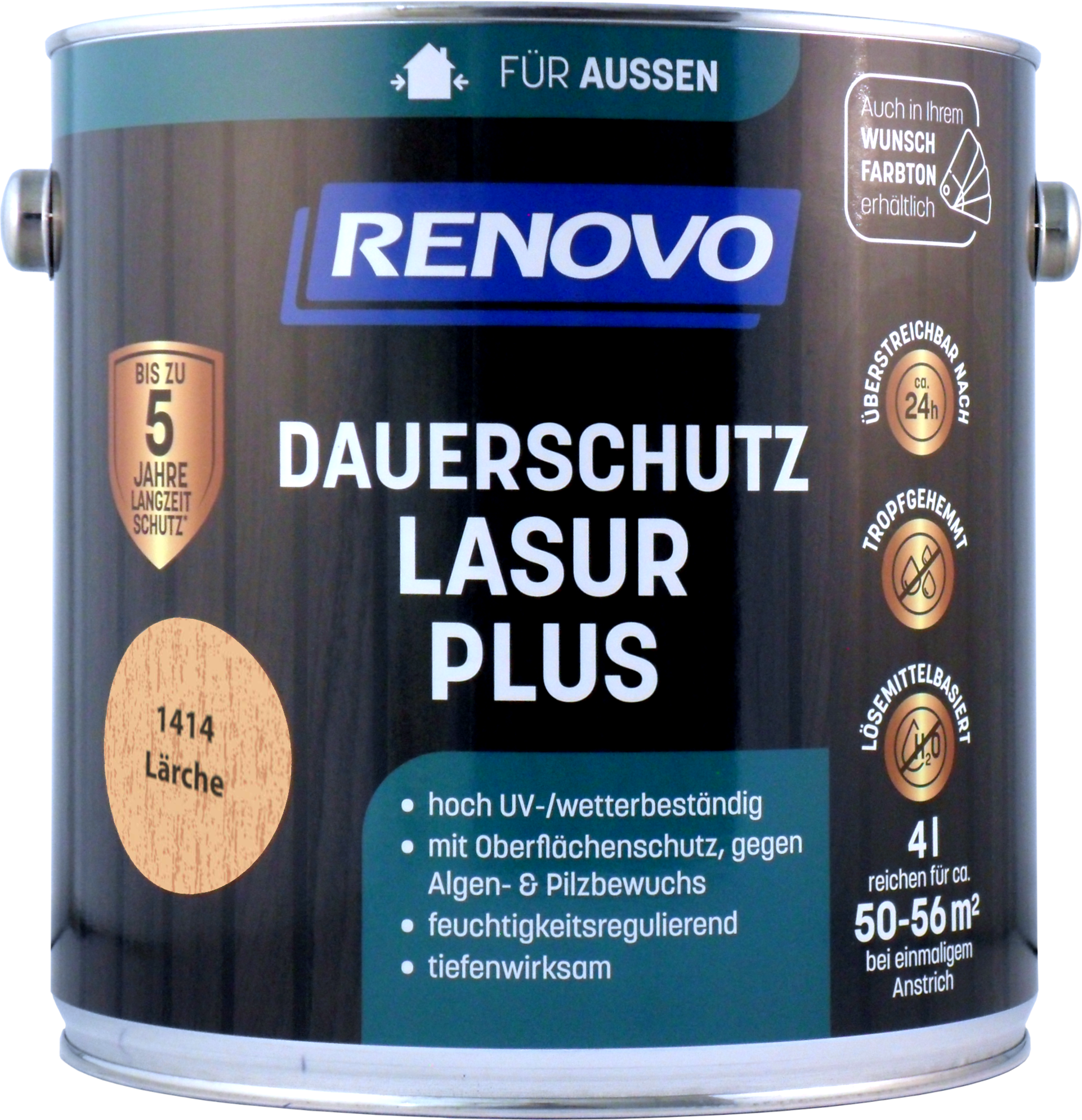 4L Renovo Dauerschutzlasur PLUS Nr.1414 Lärche 4L Renovo Dauerschutzlasur PLUS Nr.1414 lärche
