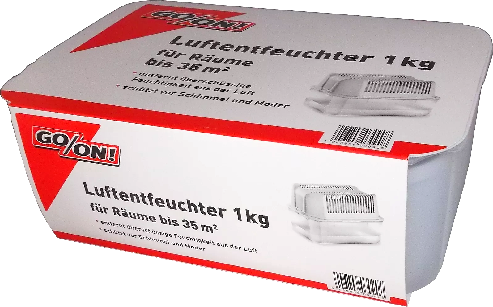 GO/ON Luftentfeuchter Gerät für Räume bis 35 m², 1,7 l, nachfüllbar + 1kg Salzgranulat GO/ON Luftentfeuchter Gerät + 1kg Salzgranulat